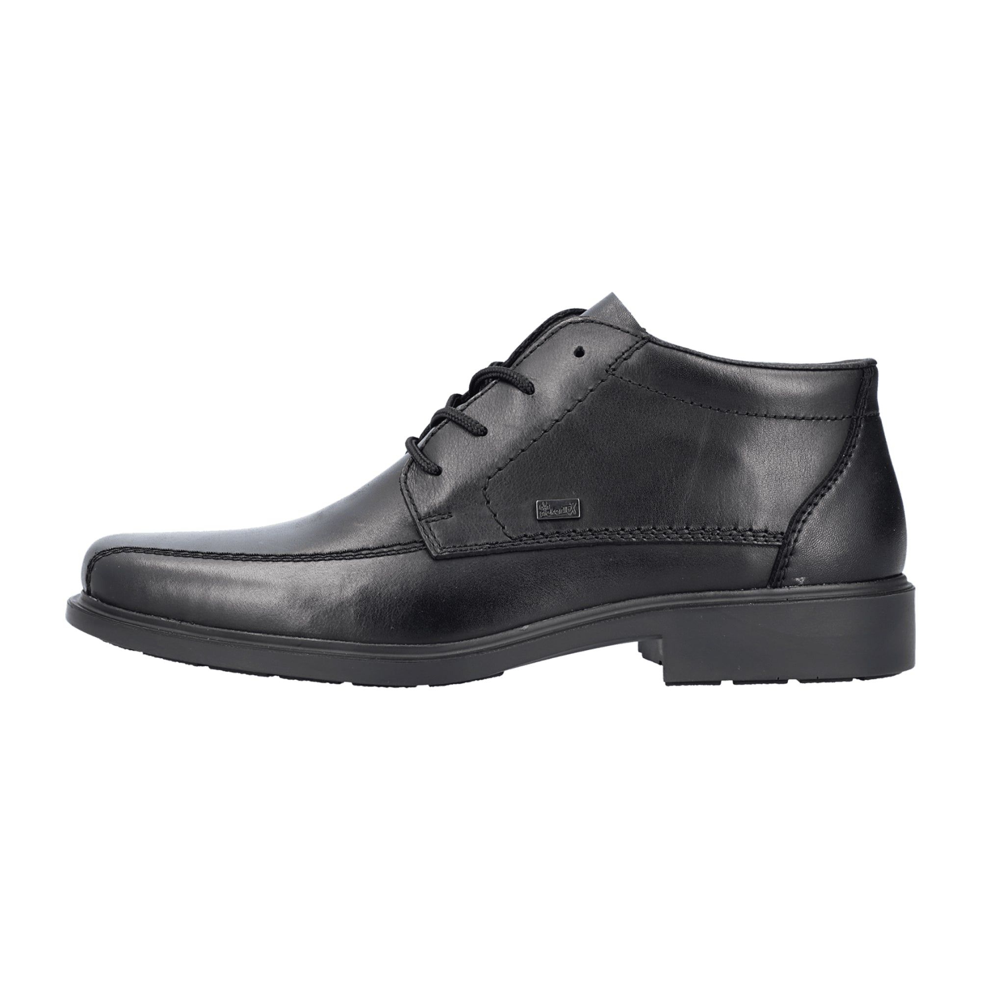 Rieker HWK Men's Black Leather Boots with Cushioned Insole and Non-Slip Sole