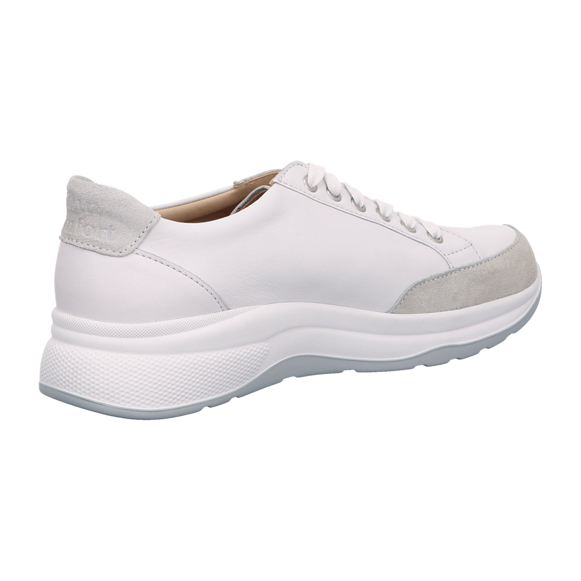 Finn Comfort Nottingham Men's White Sneakers - Orthopedic Comfort Leather Shoes with Shock Absorber