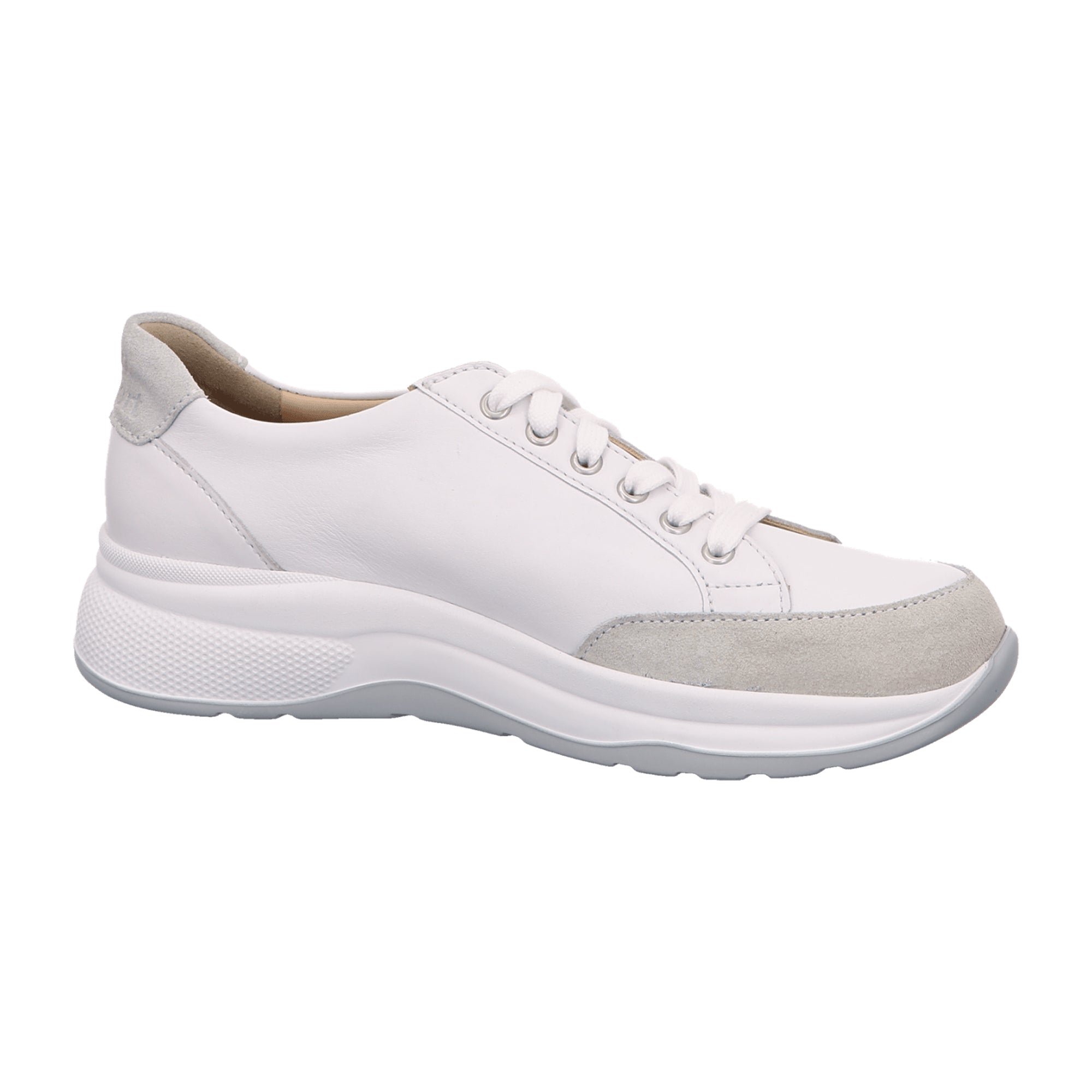 Finn Comfort Nottingham Men's White Sneakers - Orthopedic Comfort Leather Shoes with Shock Absorber