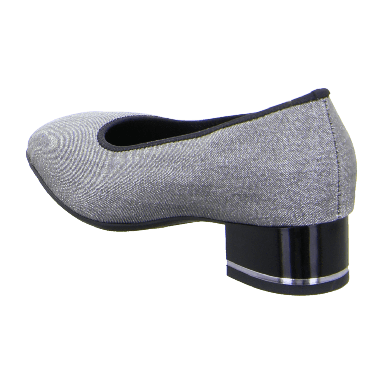 ARA Graz Women's Gray Synthetic Pull-On Pumps Square Toe