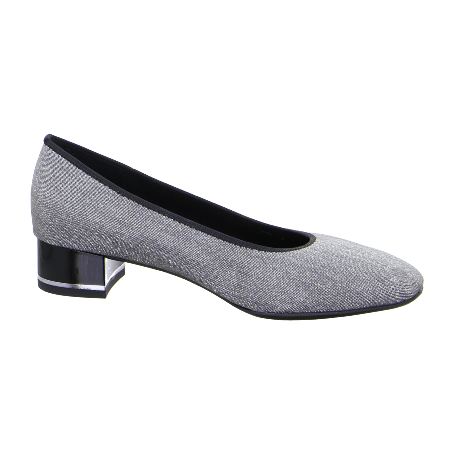 ARA Graz Women's Gray Synthetic Pull-On Pumps Square Toe