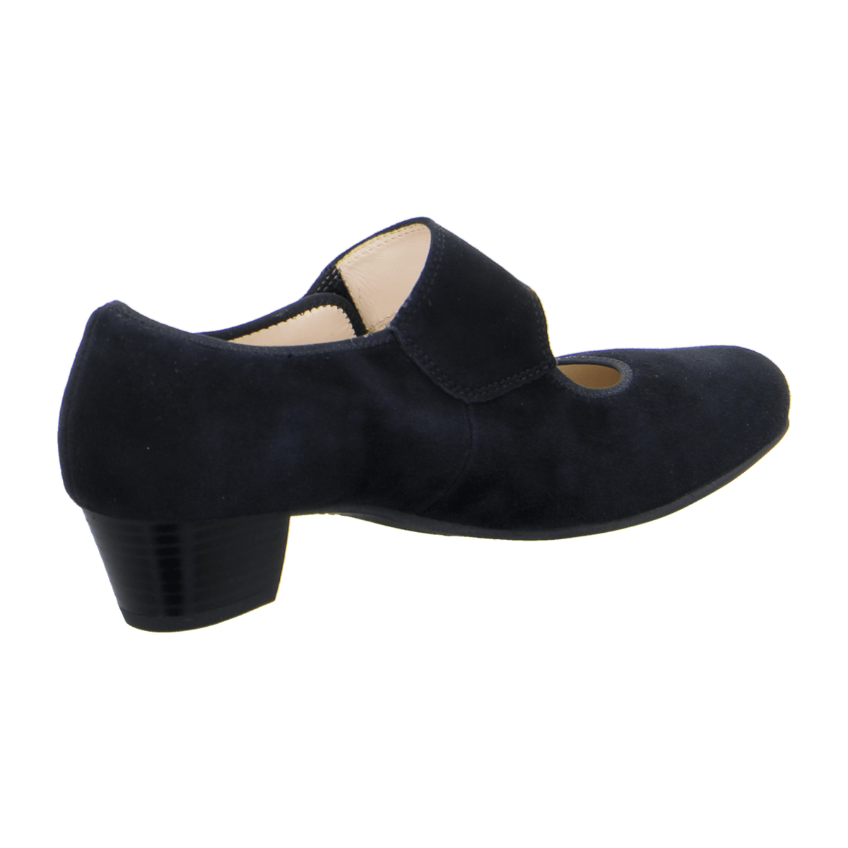 ARA CATANIA Women's Velvet Leather Pumps with Round Toe and Leather Lining, Black - Bartel-Shop