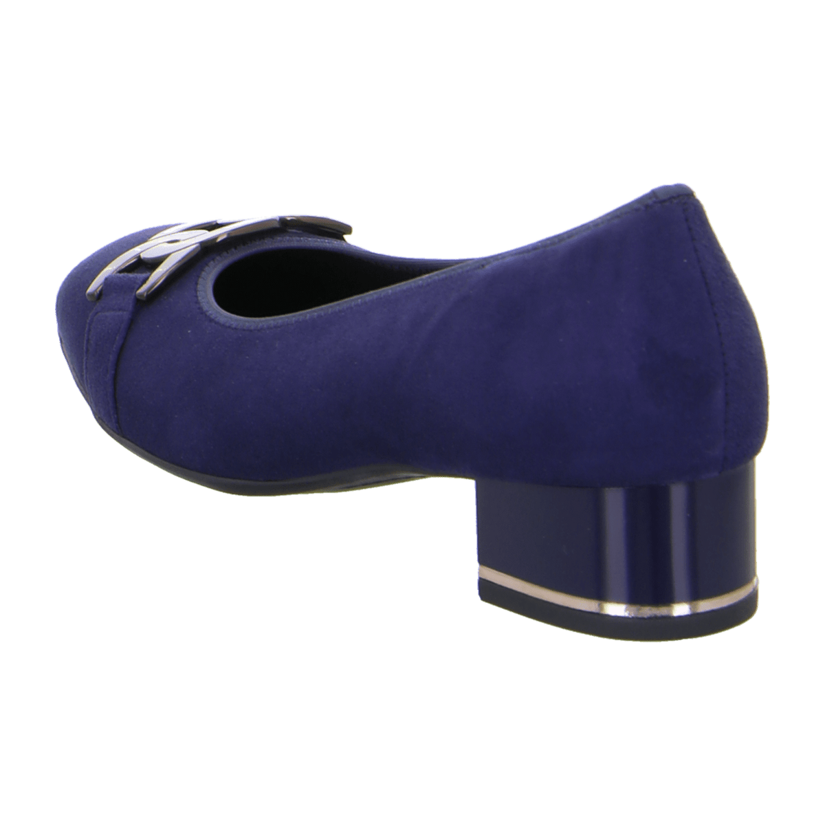 ARA GRAZ Women's Pumps in Blue Velvet Leather with Round Toe and Leather Lining - Bartel-Shop