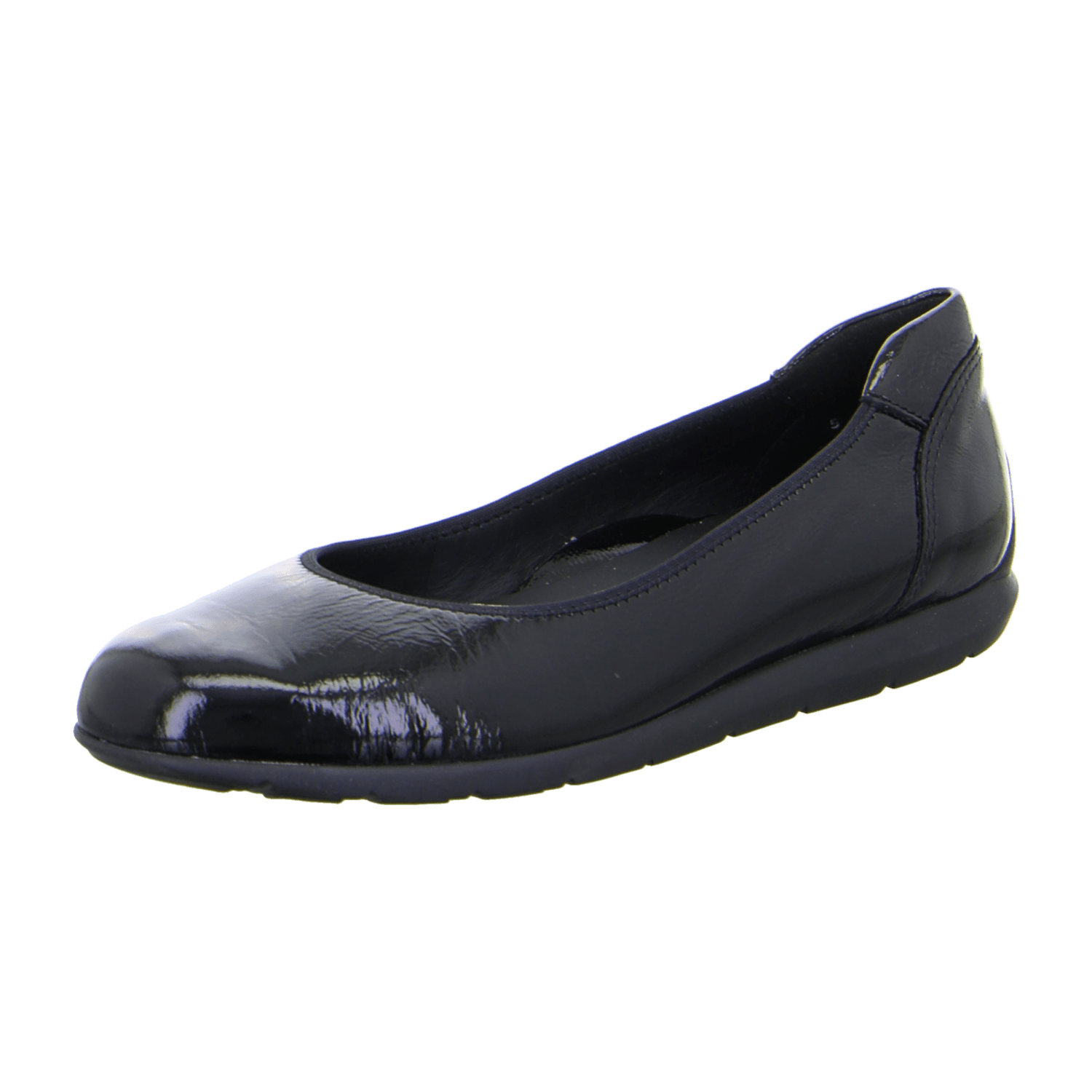 ARA SARDINIA SA Women's Leather Slip-On Loafers in Black with Leather Lining and Rubber Sole