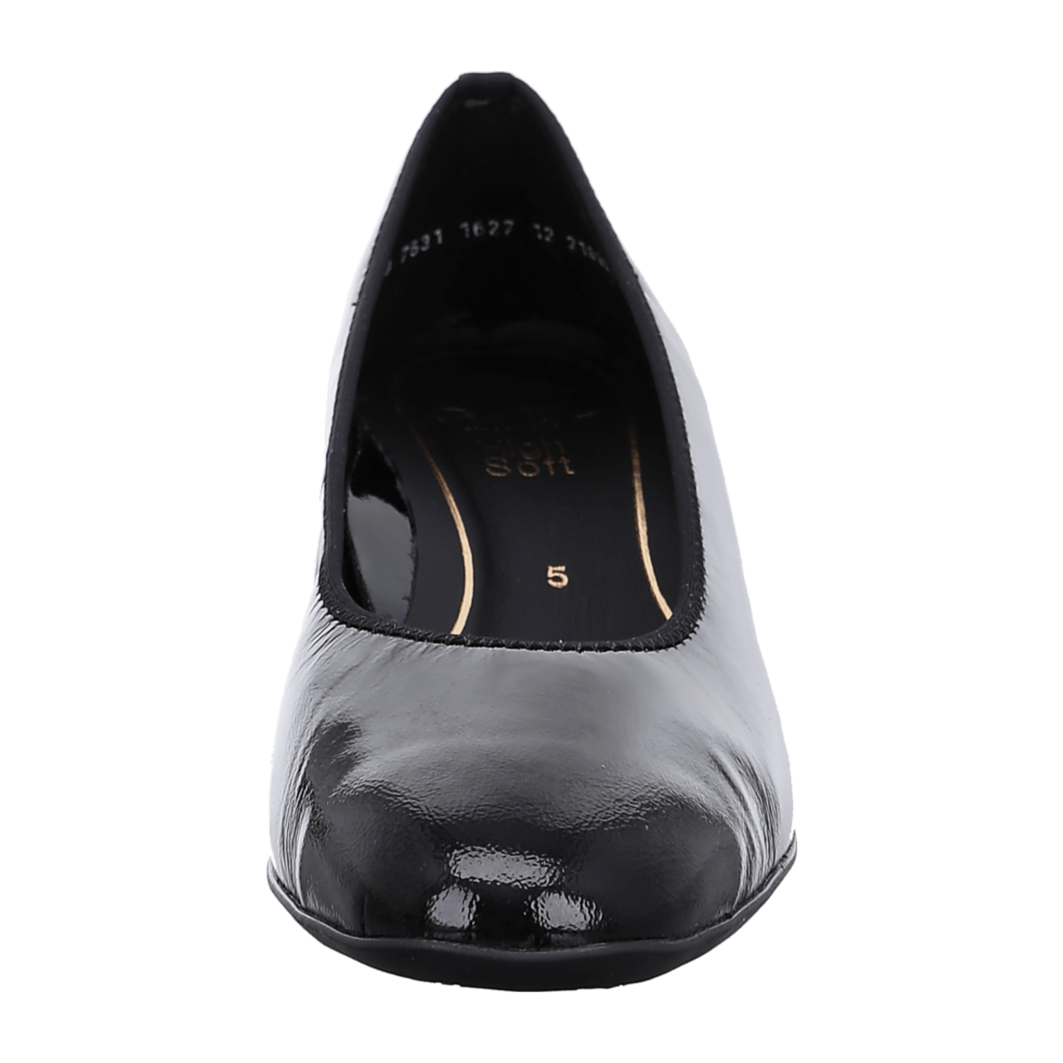 ARA SARDINIA SA Women's Pumps in Black Patent Leather with Round Toe and Leather Lining