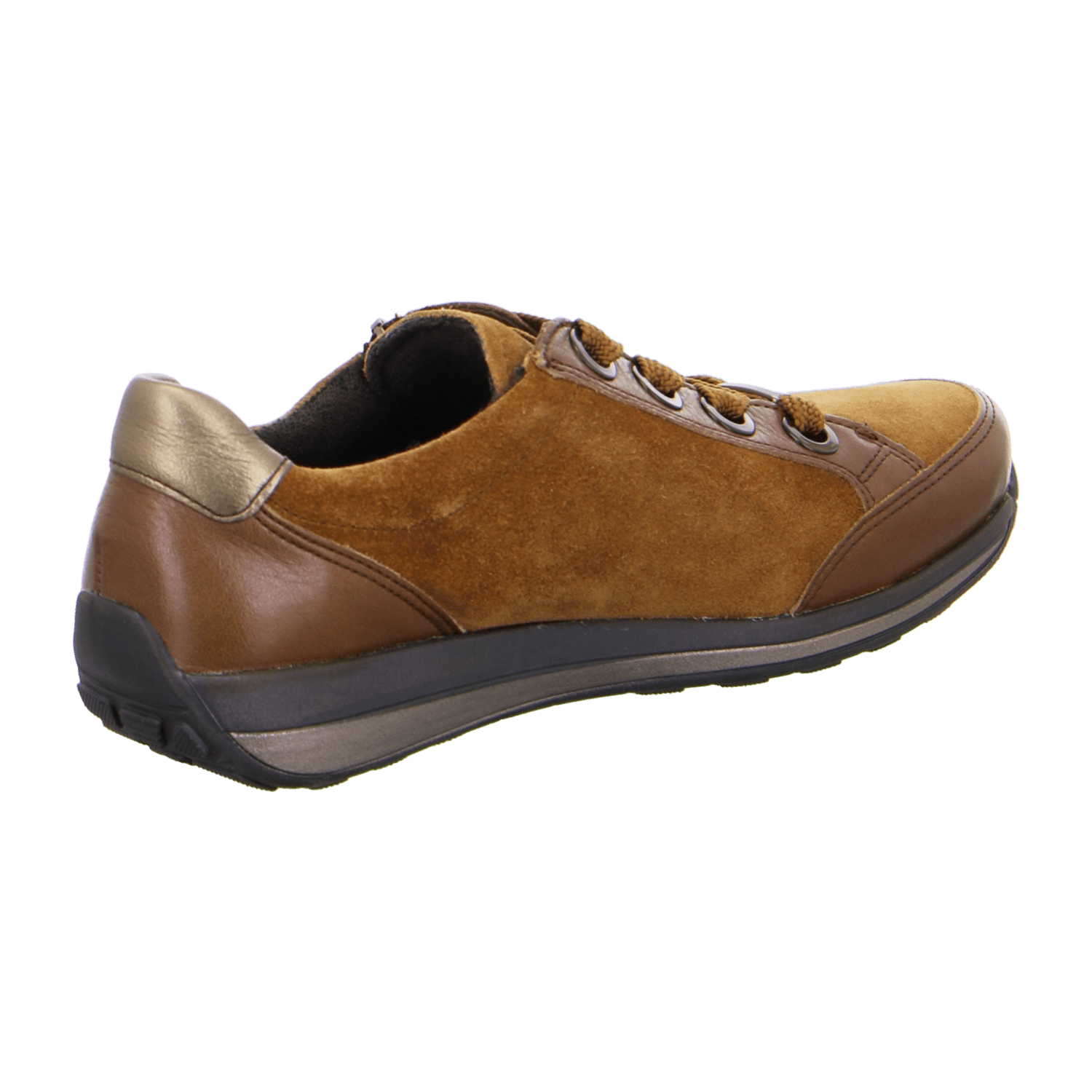 ARA Women's Sneakers in Brown Suede with Lace-Up Closure and Round Toe