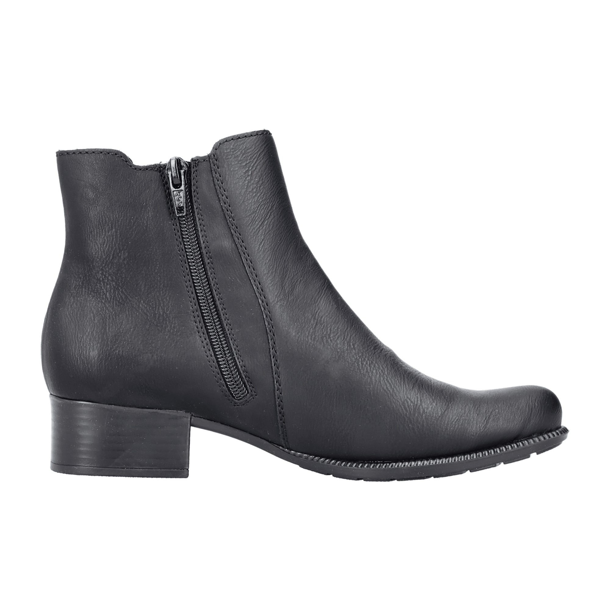 Rieker HWK Women's Black Boots with Block Heel for Fall Winter