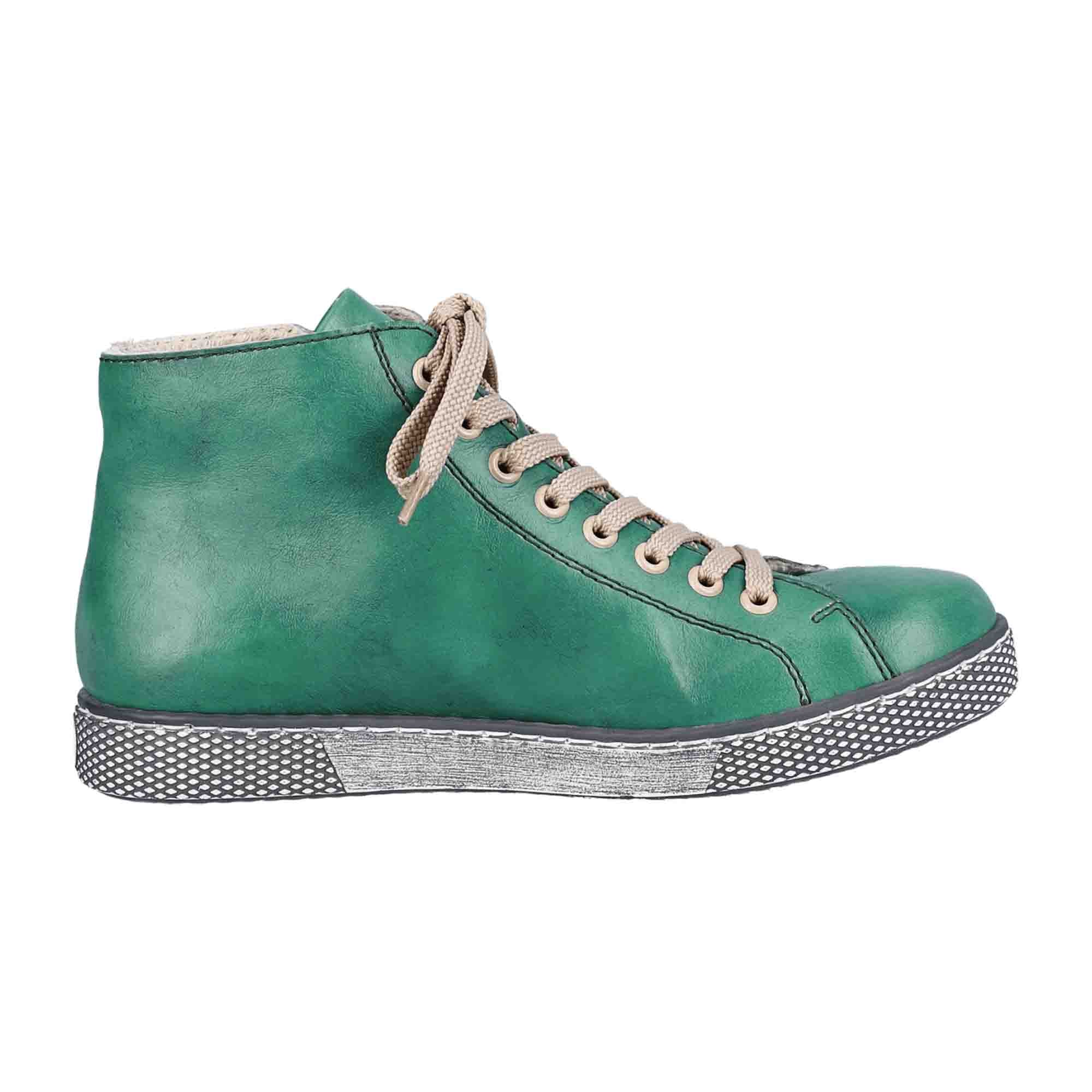 Rieker HWK Green Women's Boots with Zip and Laces - Comfortable Fit - Bartel-Shop