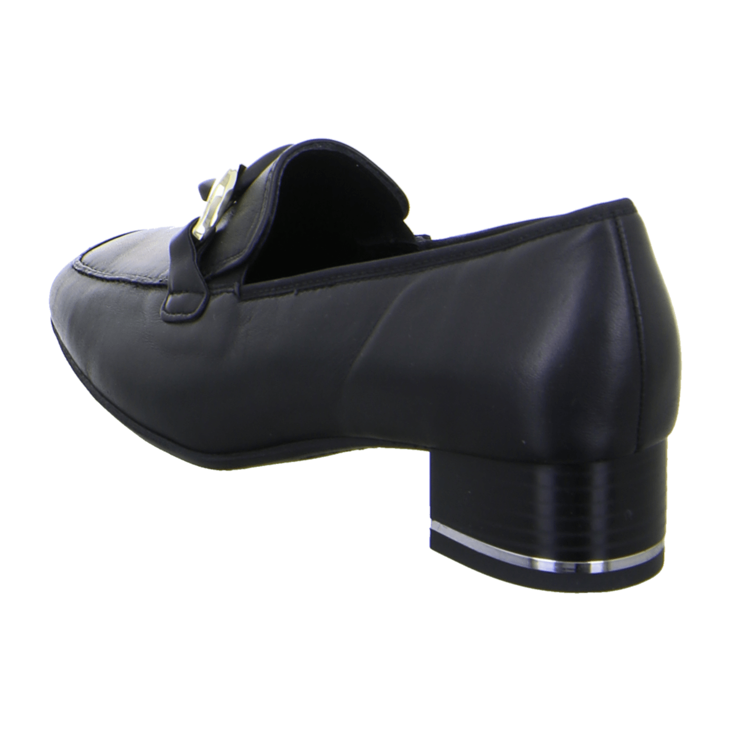 ARA Graz 40mm H-Heel Pumps for Women in Black Smooth Leather with Round Toe and Leather Lining