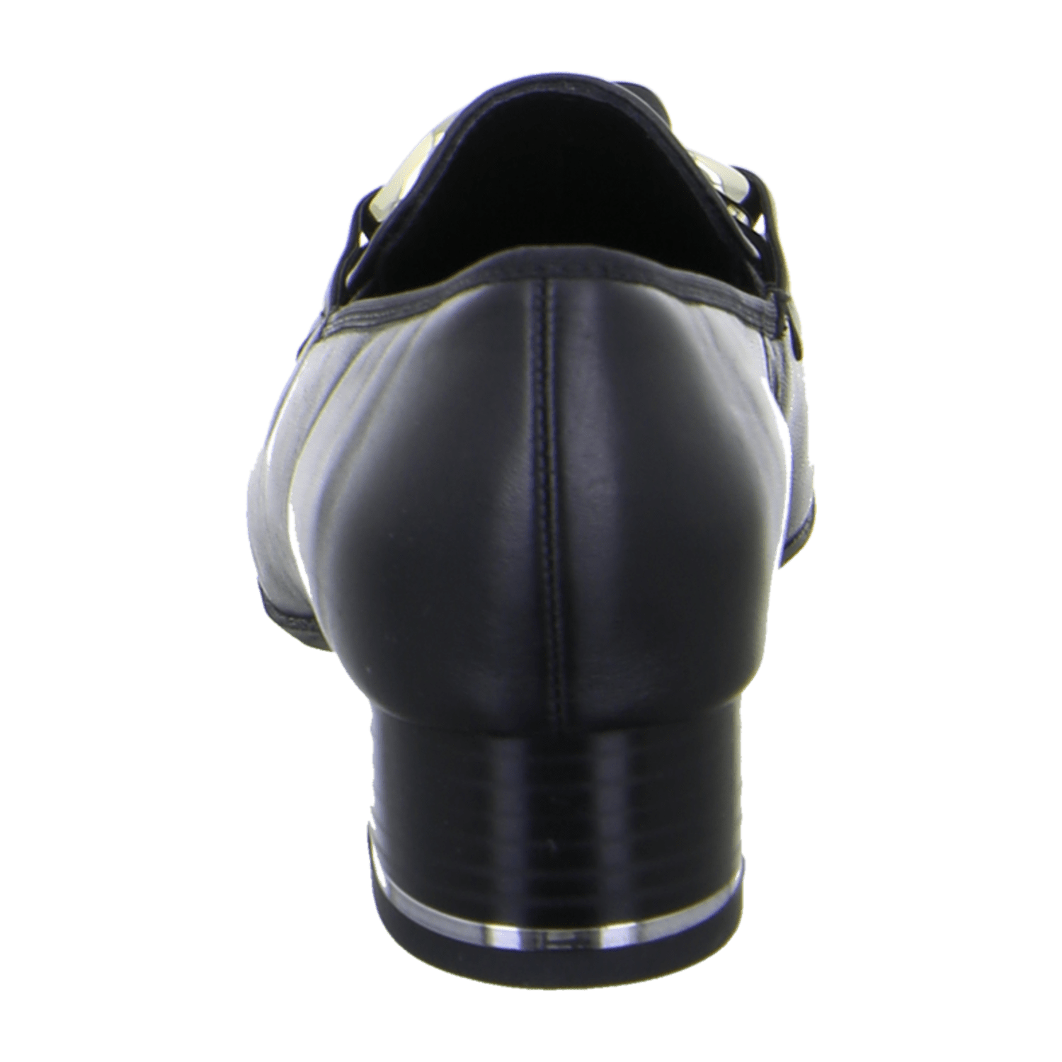 ARA Graz 40mm H-Heel Pumps for Women in Black Smooth Leather with Round Toe and Leather Lining