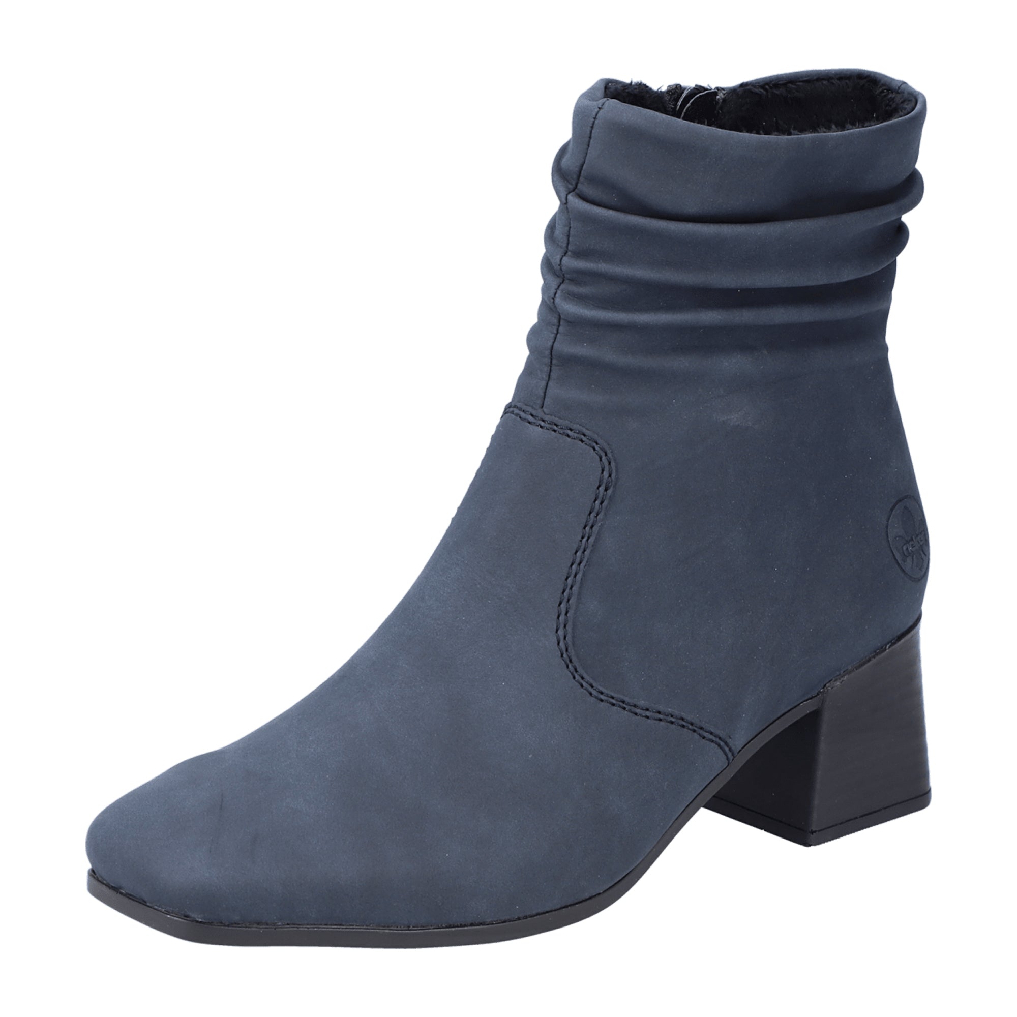 Rieker Women's Blue Boots for Fall and Winter with 5 cm Heel