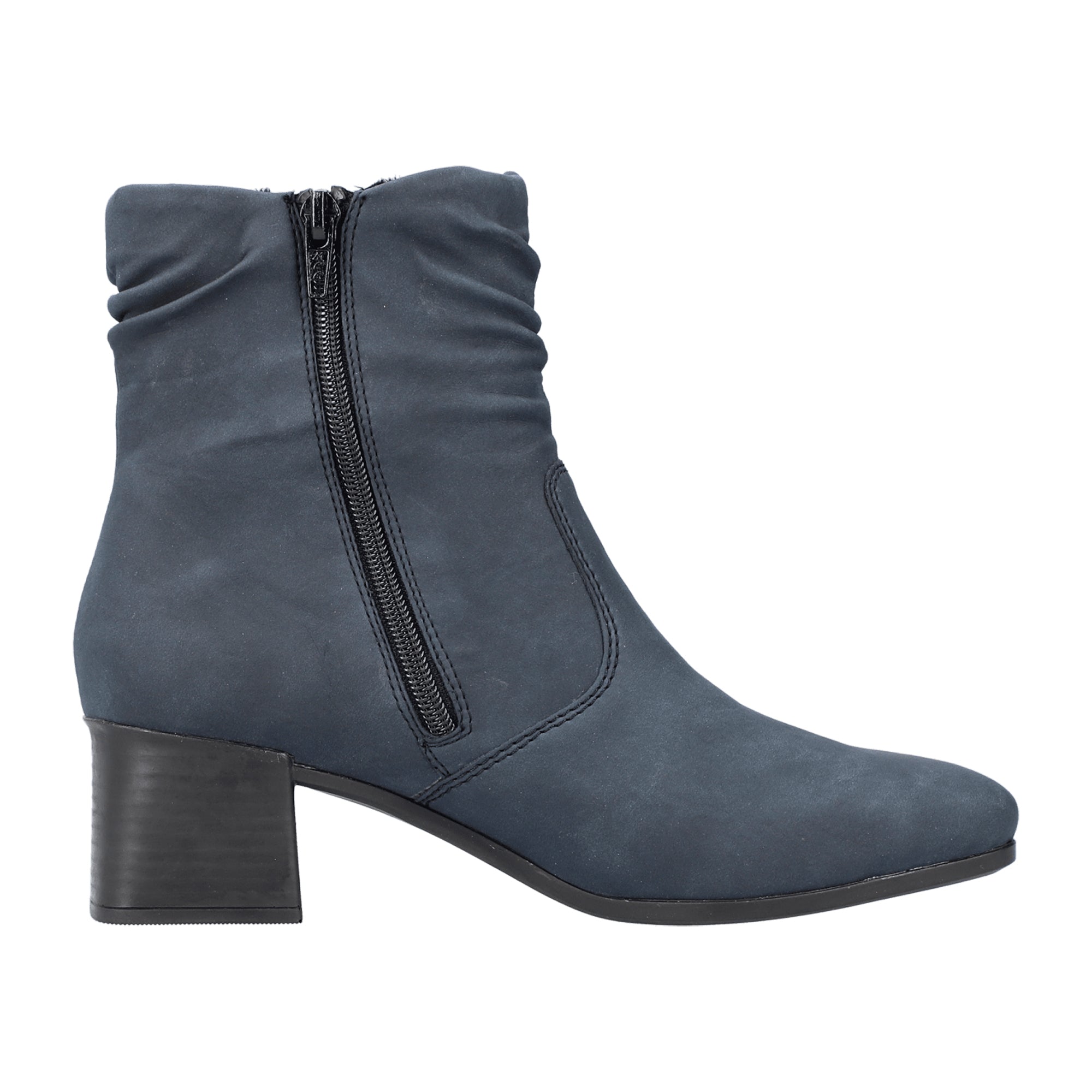 Rieker Women's Blue Boots for Fall and Winter with 5 cm Heel
