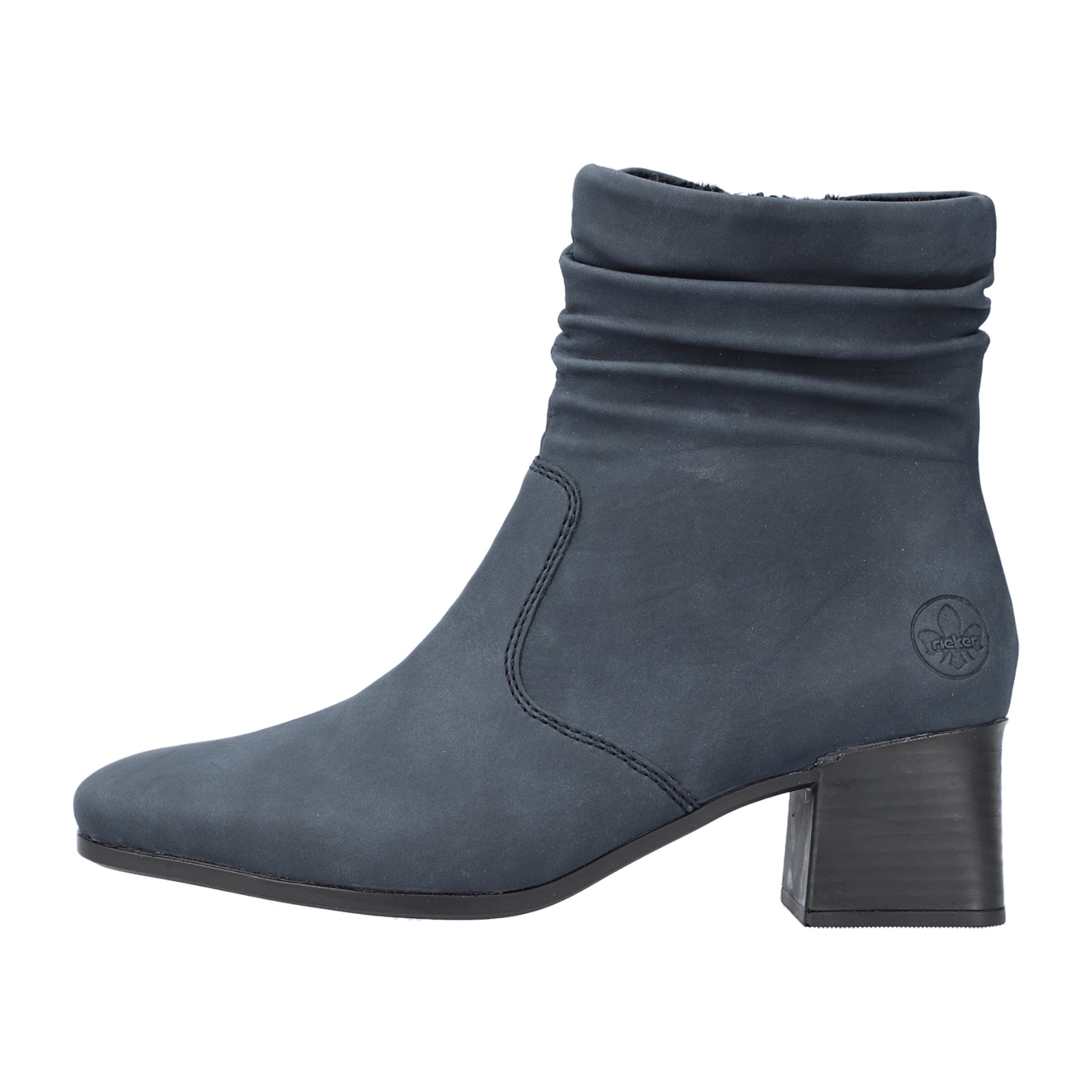 Rieker Women's Blue Boots for Fall and Winter with 5 cm Heel
