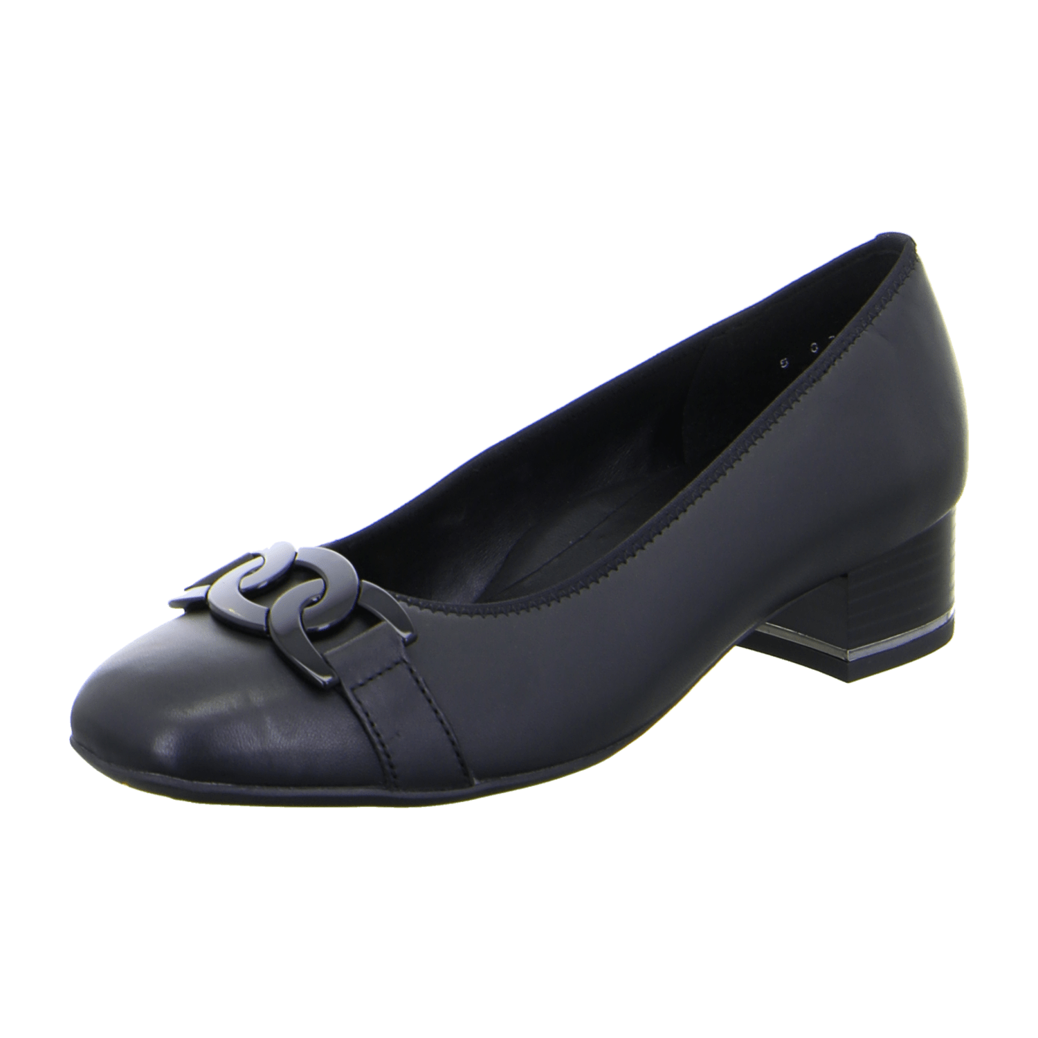 ARA GRAZ Women's Pumps Smooth Leather Black Pull-On Round Toe