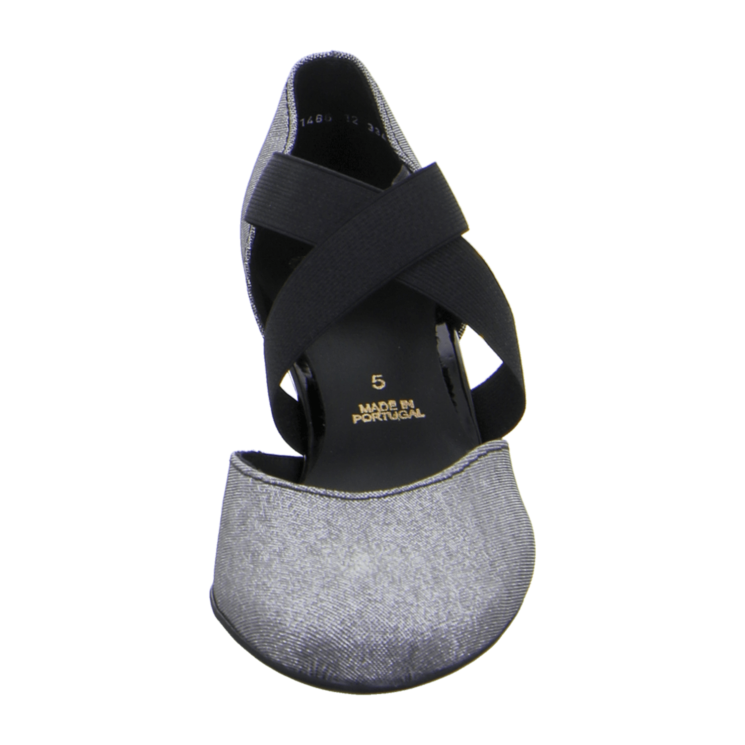 ARA Toulouse Women's D'Orsay Pumps Gray Glitter Leather Synthetic Pull-On Style Round Toe