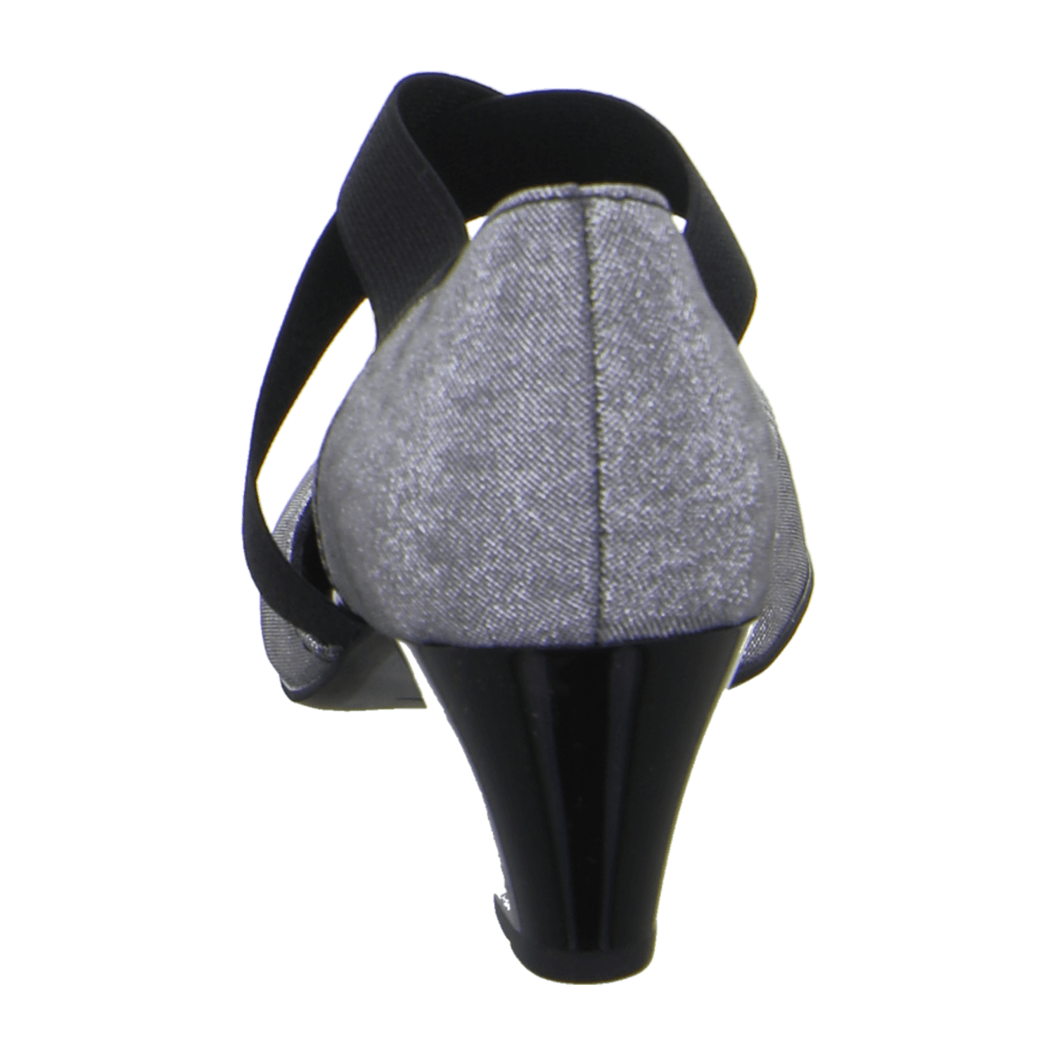 ARA Toulouse Women's D'Orsay Pumps Gray Glitter Leather Synthetic Pull-On Style Round Toe