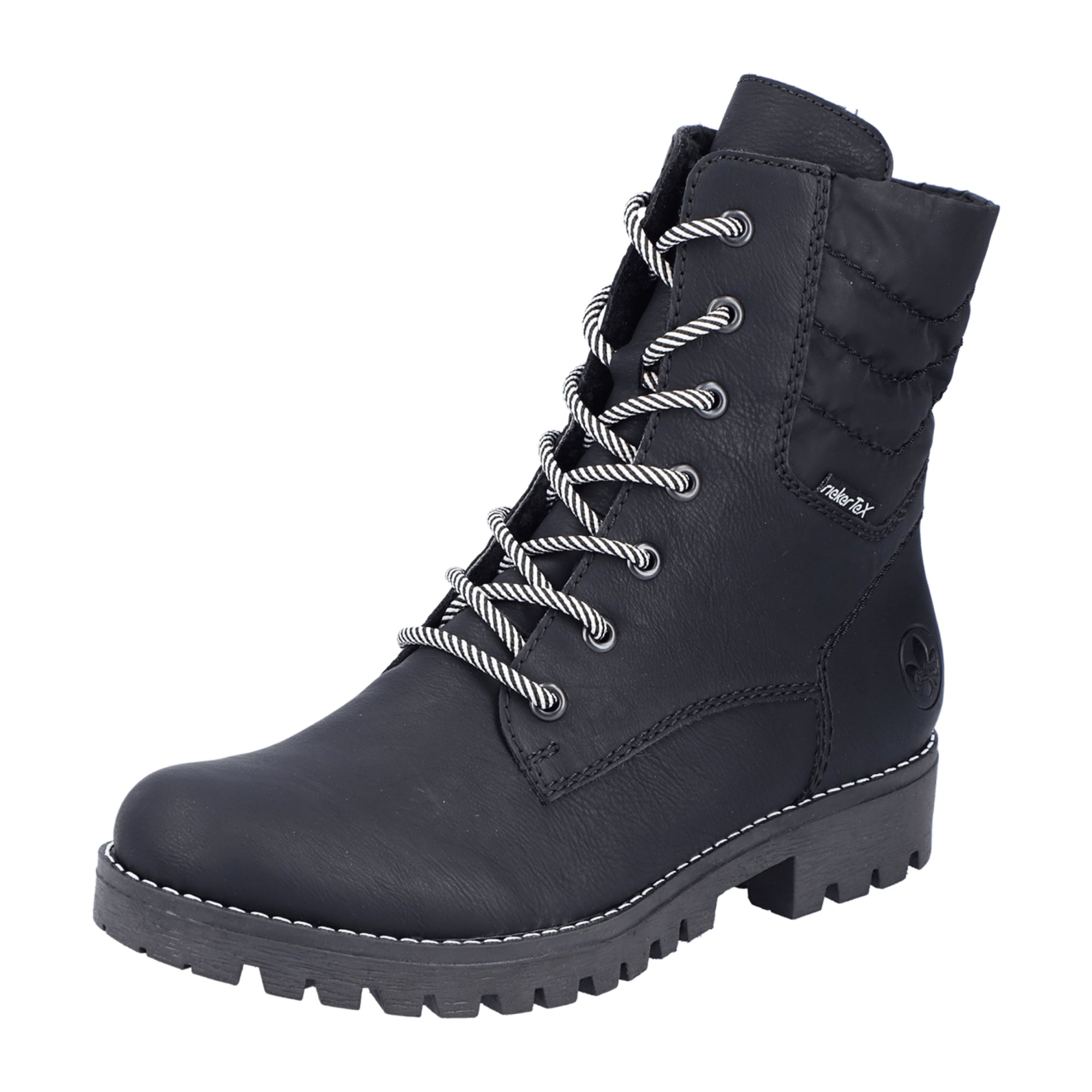 Rieker Black Women's Boots with Block Heel and Zipper for Fall/Winter