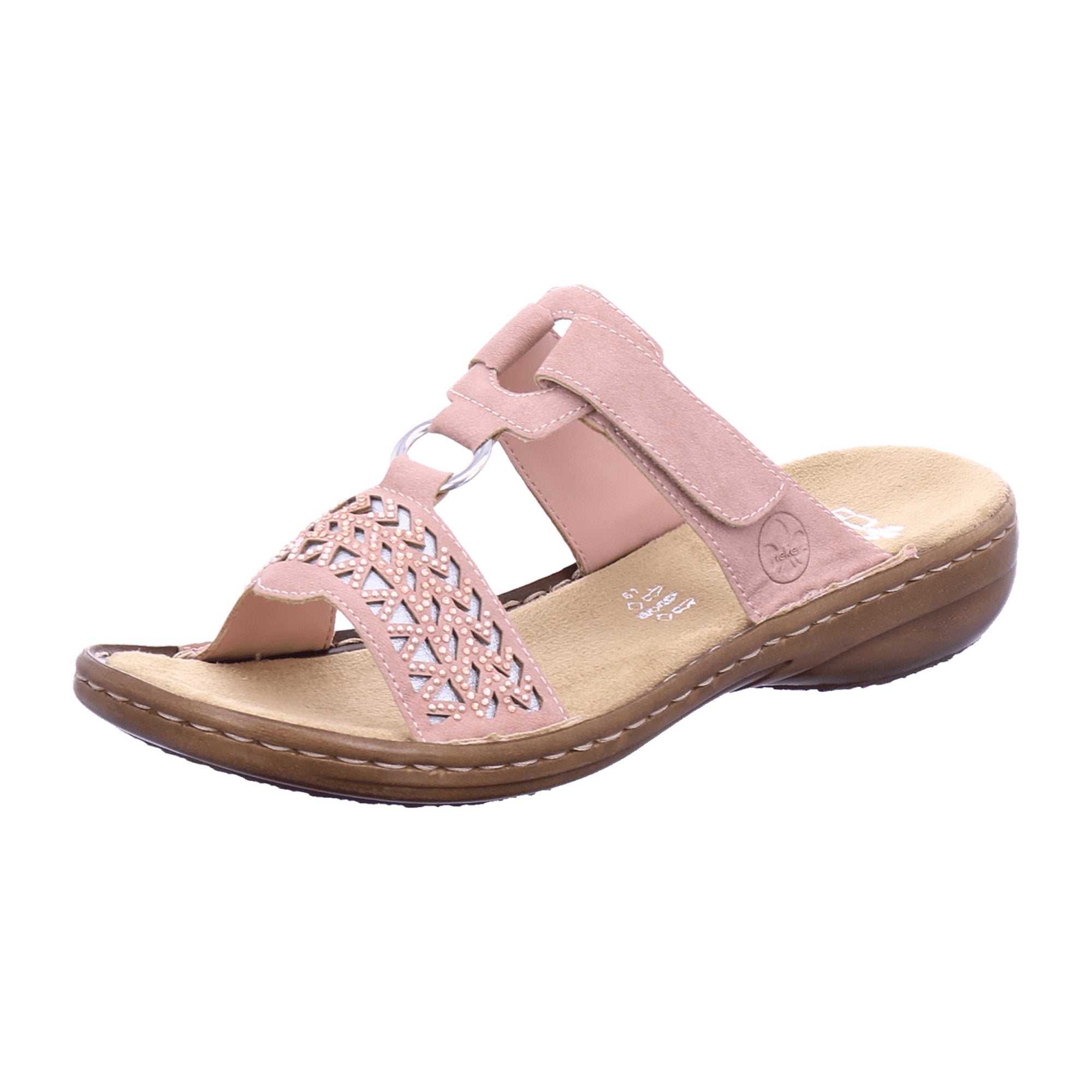 Rieker Women's Pink Sandals Open Toe Comfortable Slip-On Summer Shoes