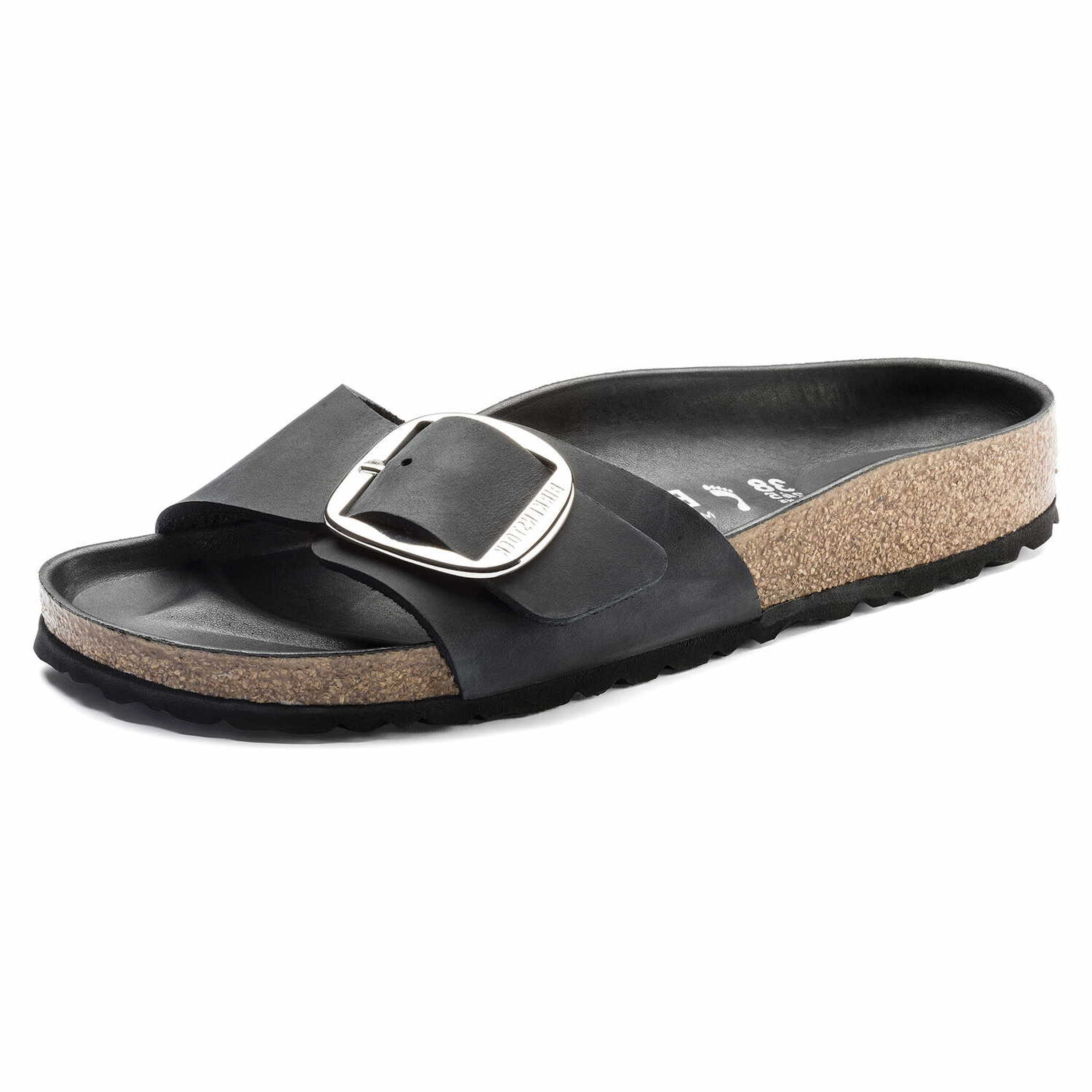 Birkenstock Madrid mules black Fat leather - Bartel-Shop