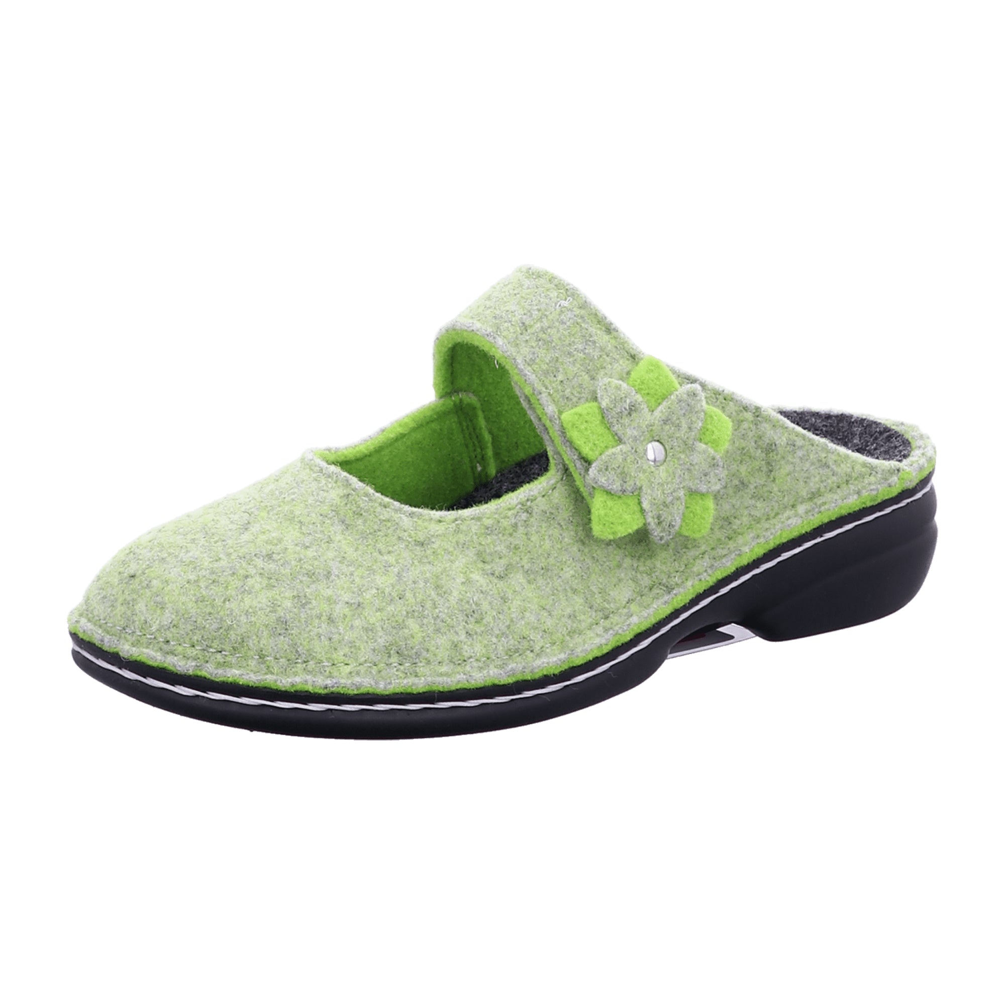 Finn Comfort Arlberg Women's Comfort Slippers - Stylish Green Wool, Durable Design