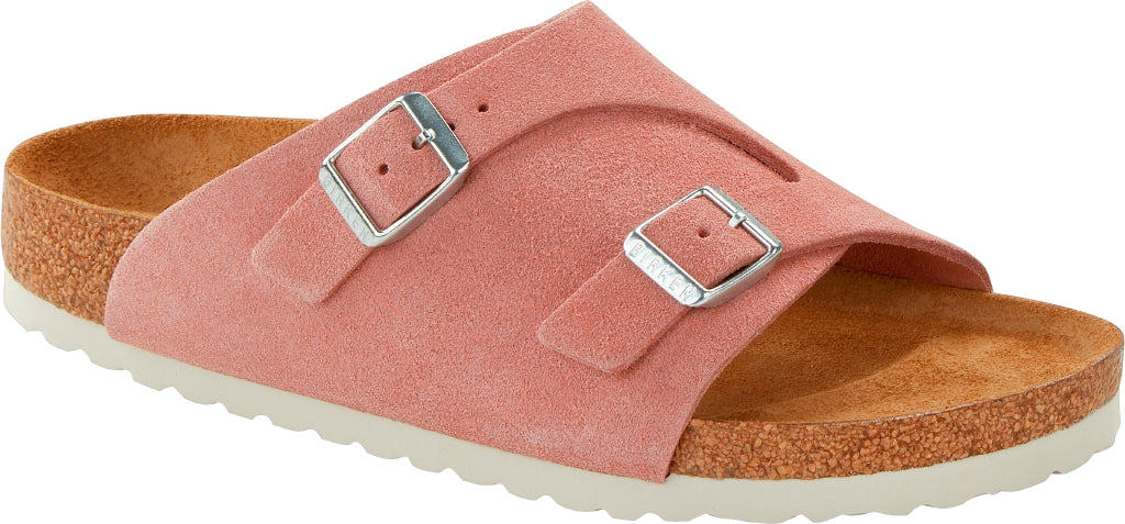 Birkenstock Zürich Zurich Suede Leather Sandals Slippers Mules Pink Brown Slides - Bartel-Shop