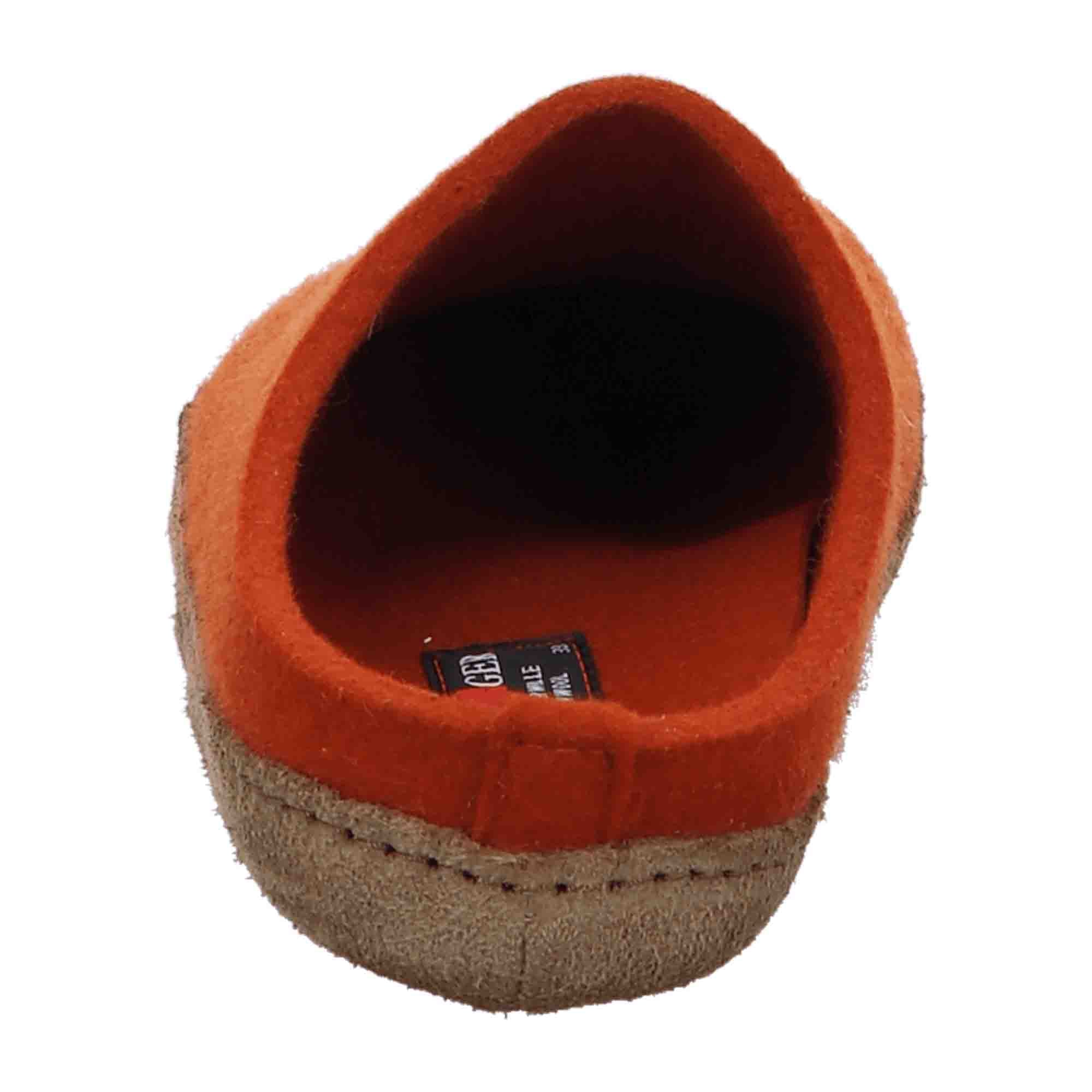 Haflinger Women's Slippers in Vibrant Orange - Comfortable & Stylish