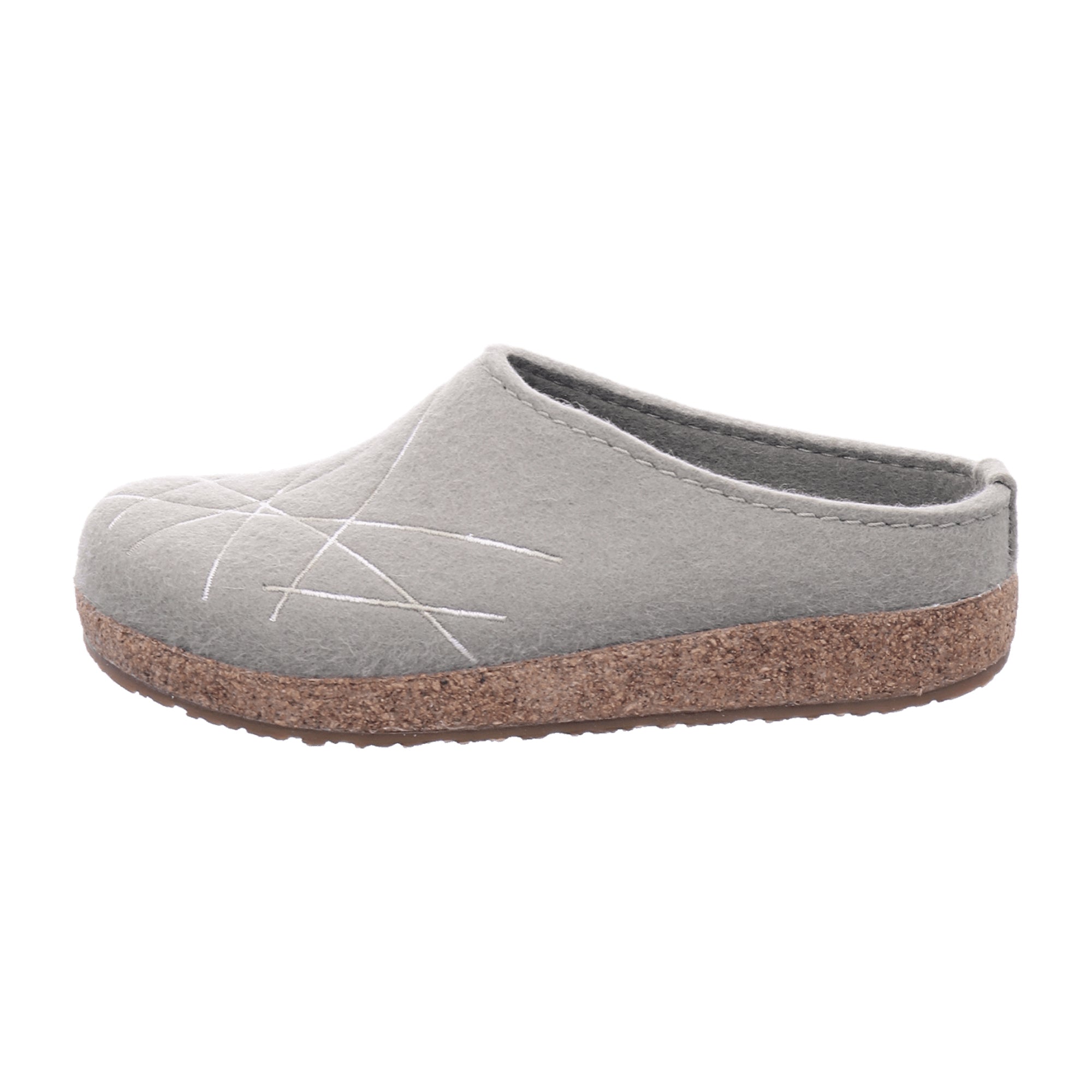 Haflinger Grizzly Mikado Women's Clogs - Stylish & Comfortable Beige Wool Slippers