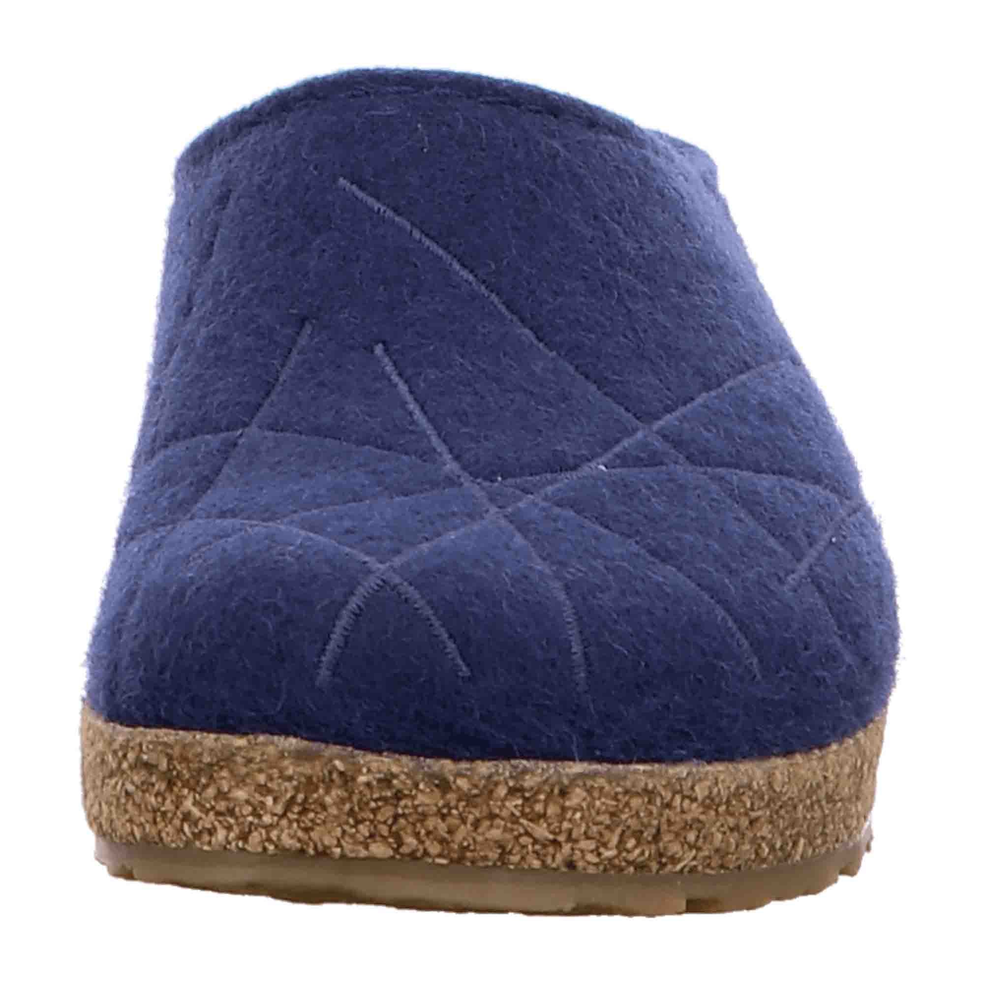 Haflinger Grizzly Mikado Women's Blue Wool Clogs - Comfortable & Durable