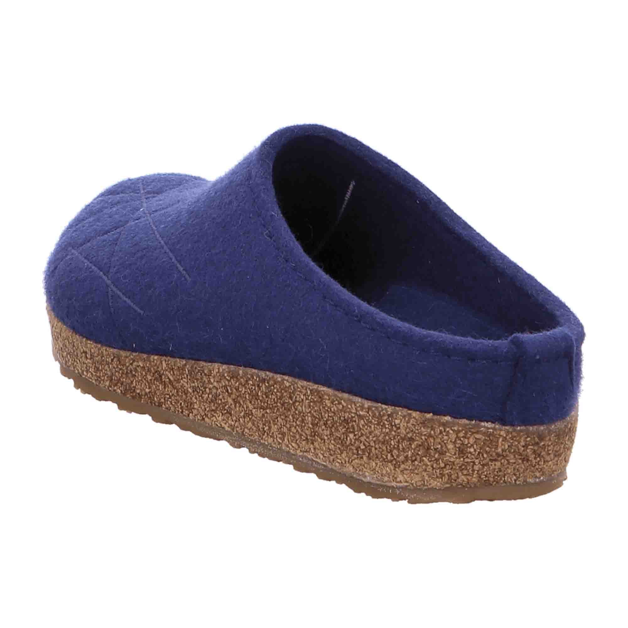 Haflinger Grizzly Mikado Women's Blue Wool Clogs - Comfortable & Durable