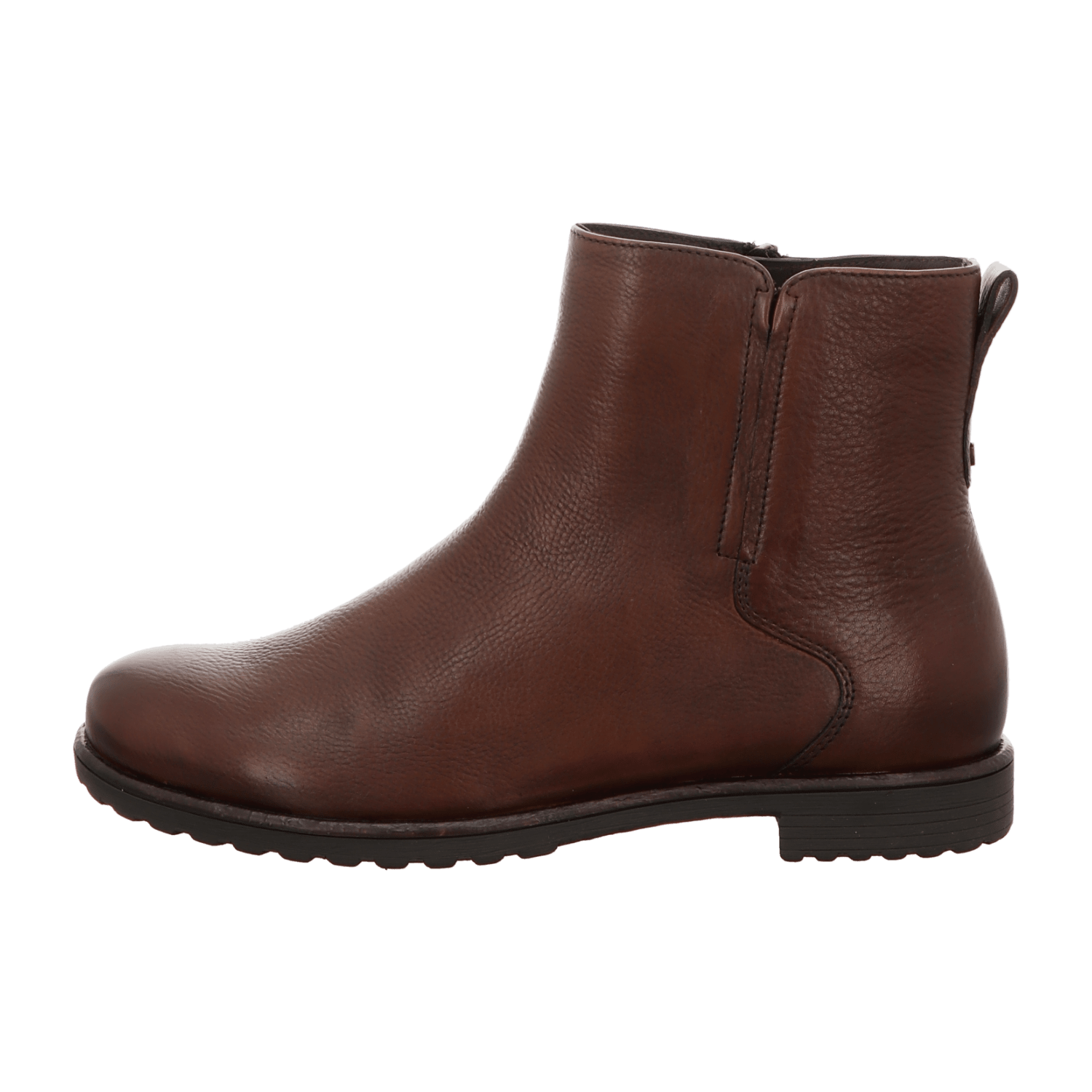 ARA LIVERPOOL Women's Slip-On Ankle Boot in Smooth Leather, Brown, Modern Round Toe