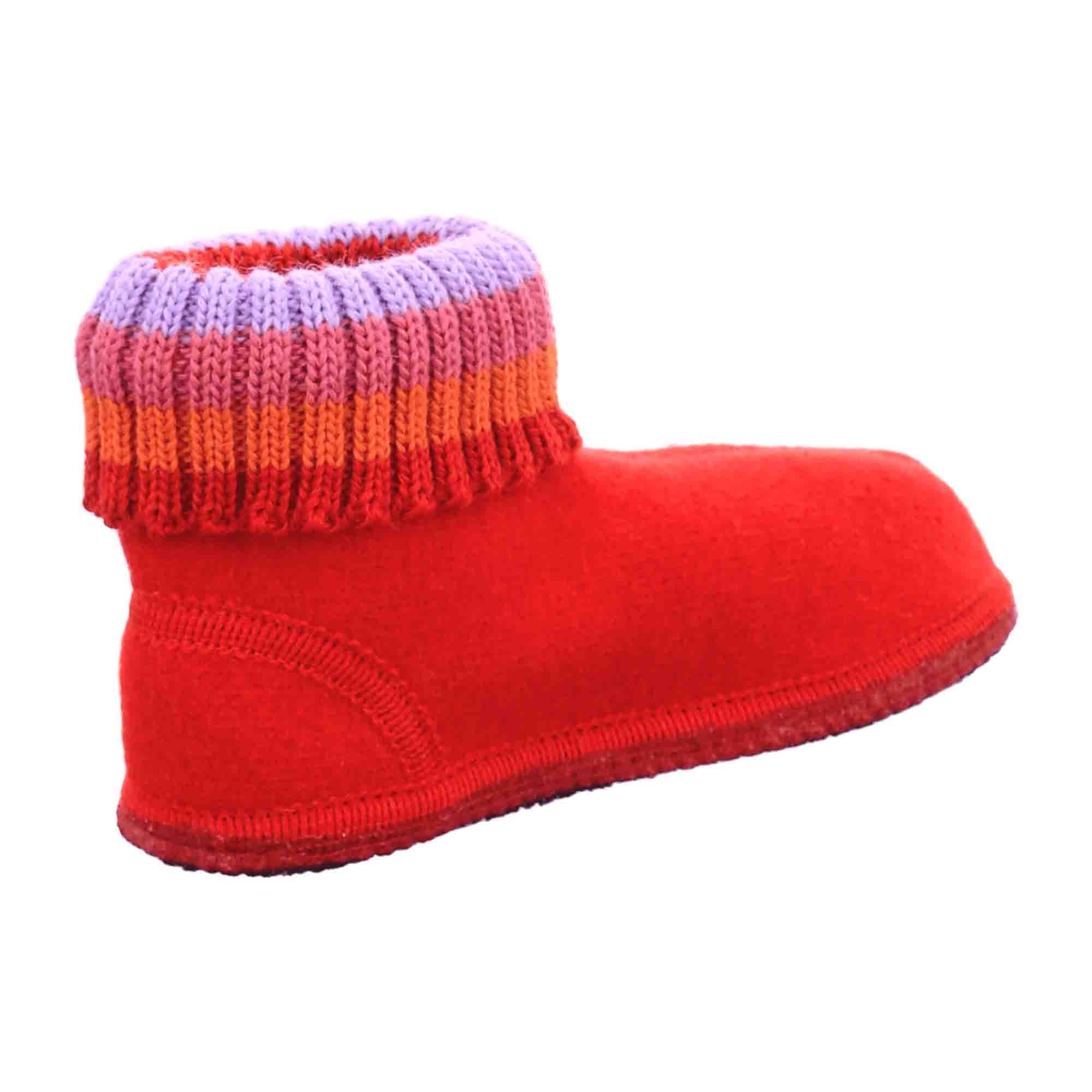 Haflinger Women's Red Slippers - Cozy & Stylish Indoor Footwear