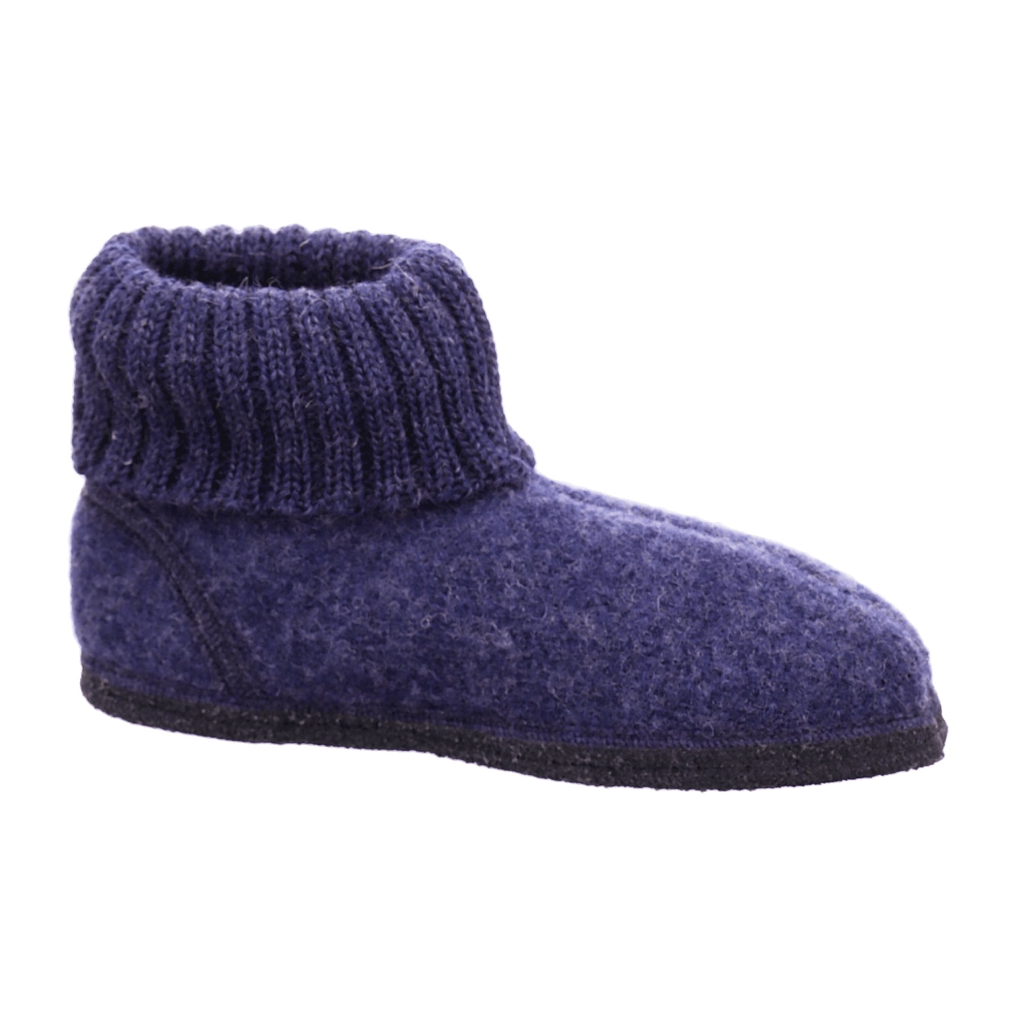 Haflinger Women's Slippers - Stylish & Comfortable Blue Wool