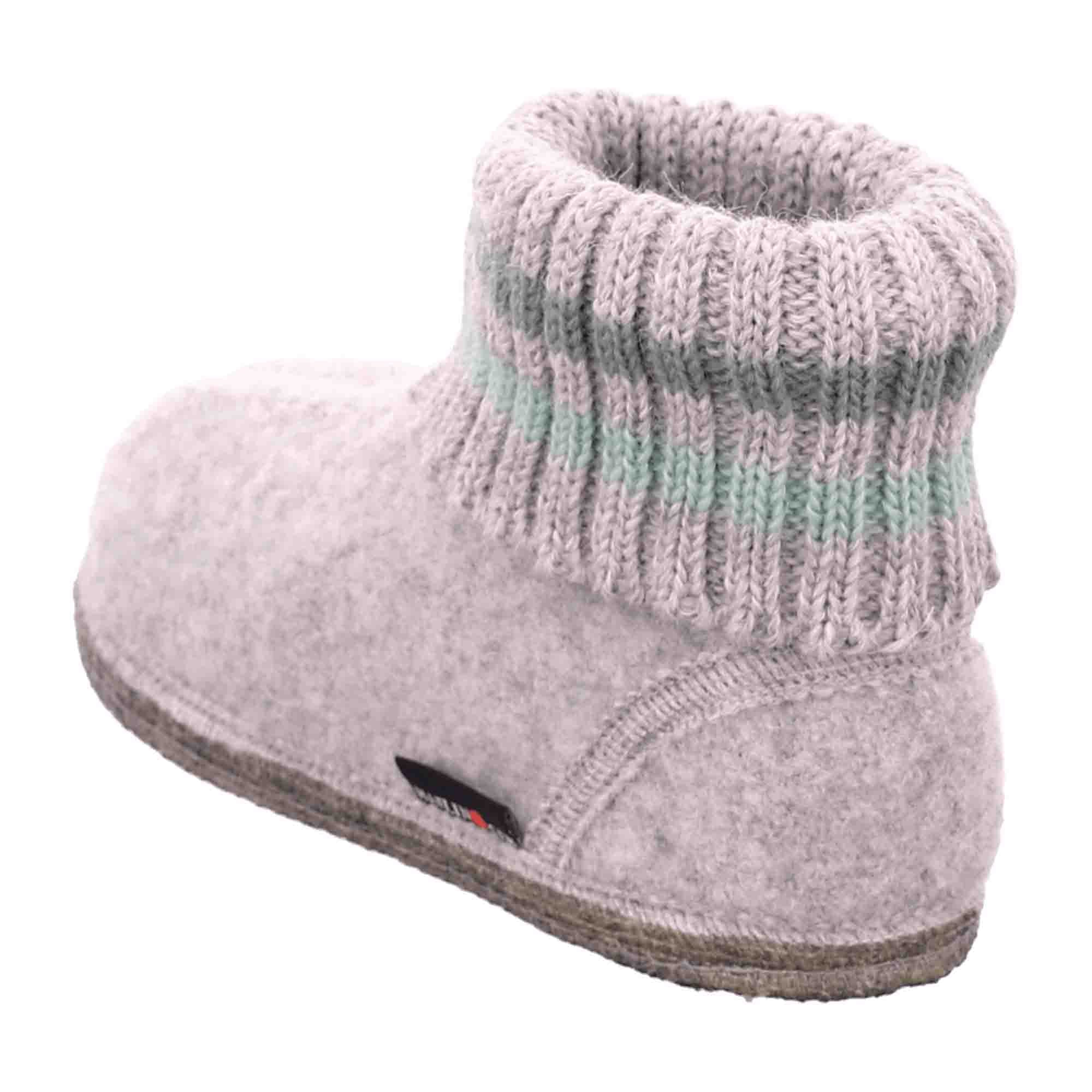 Haflinger Women's Slippers - Stylish & Durable Grey Wool Footwear