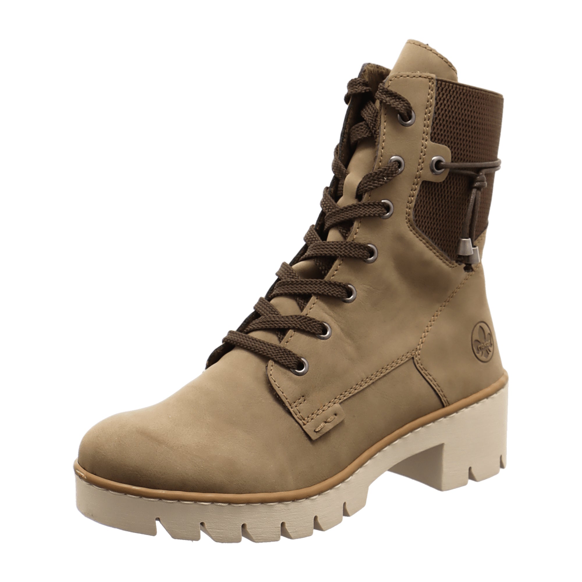 Rieker Women's Brown Boots with Warm Lining and Zipper Closure