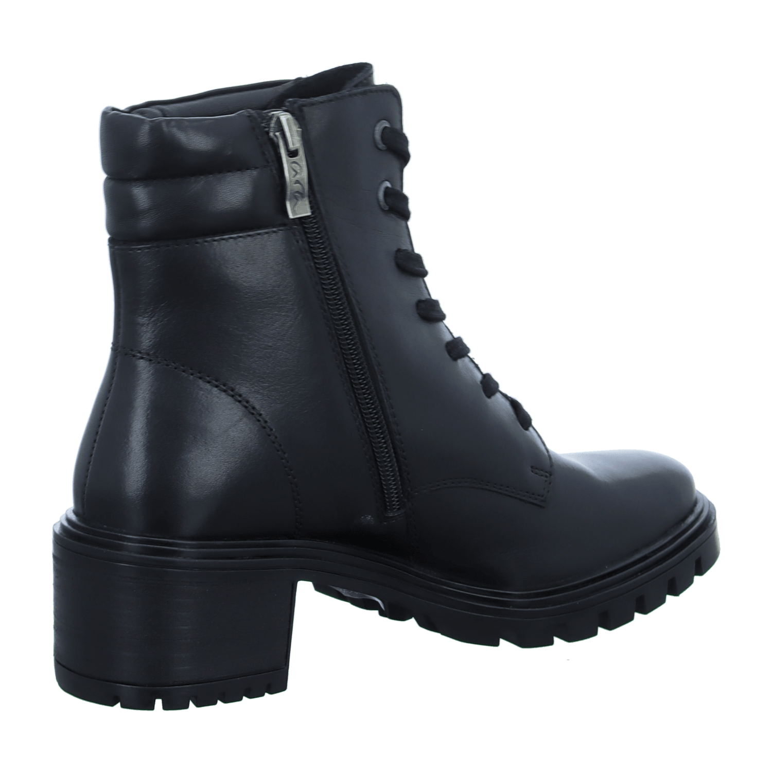 ARA DENVER Women's Ankle Boots in Black Smooth Leather with Zip Modern Style
