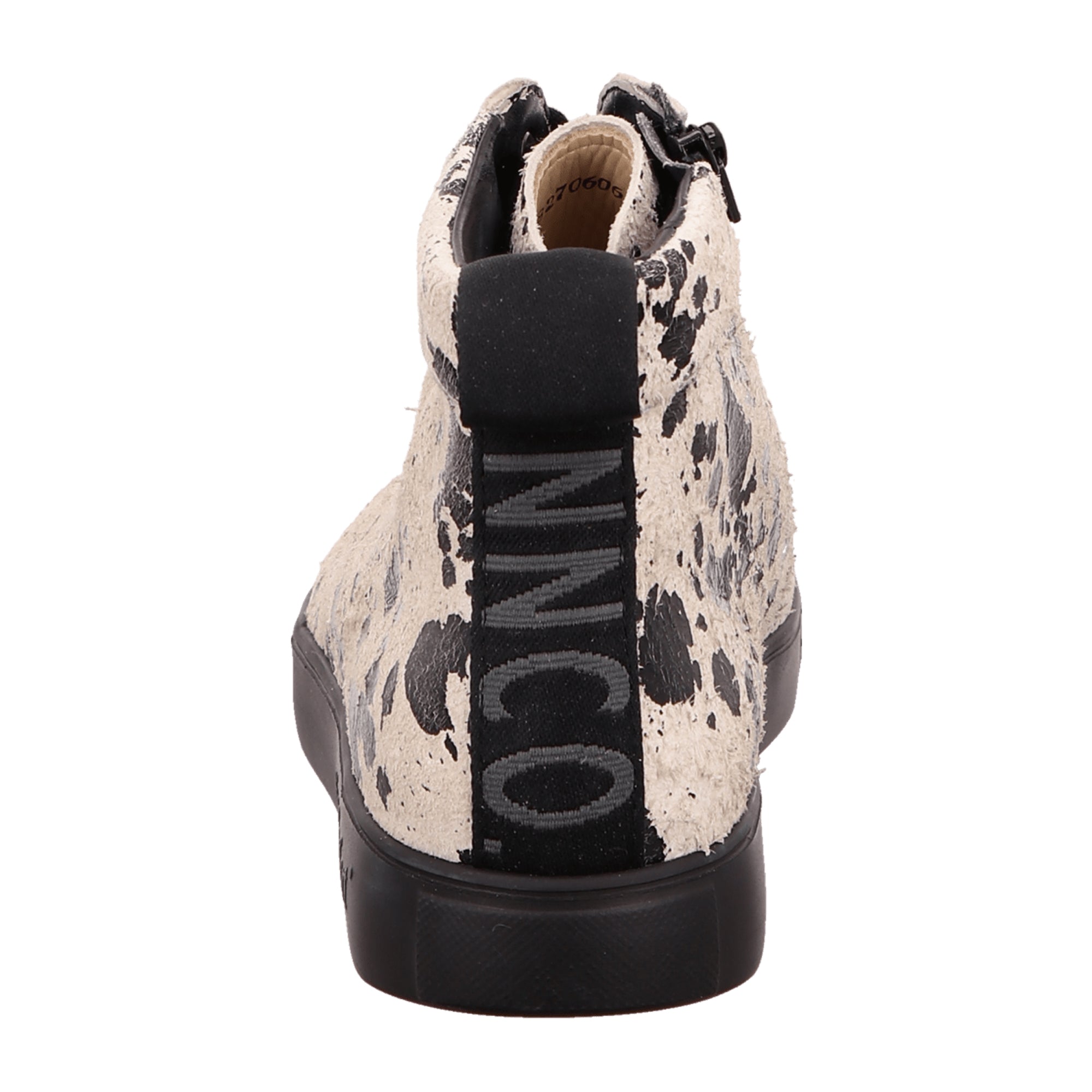 Finn Comfort Pisco Milk Sneakers – Black/White Women’s Lace-Up Shoes with Removable Insole, Leather Upper, Comfort Fit