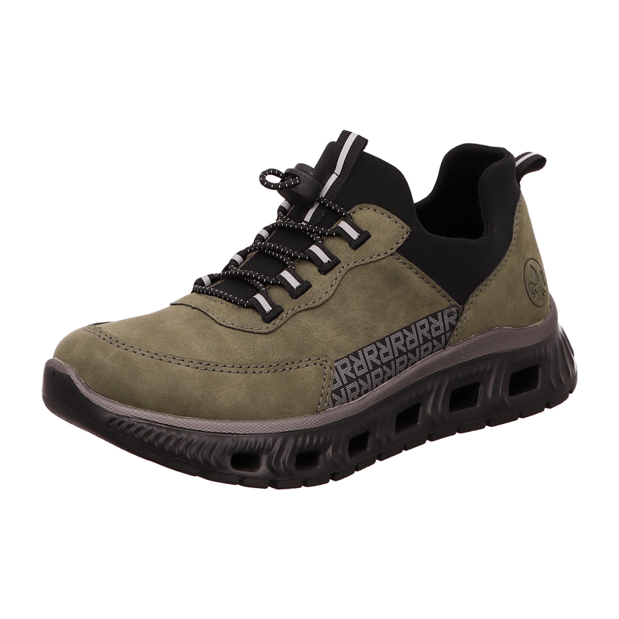 Rieker Women's Olive Casual Shoes with Laces Synthetic Upper Rubber Sole