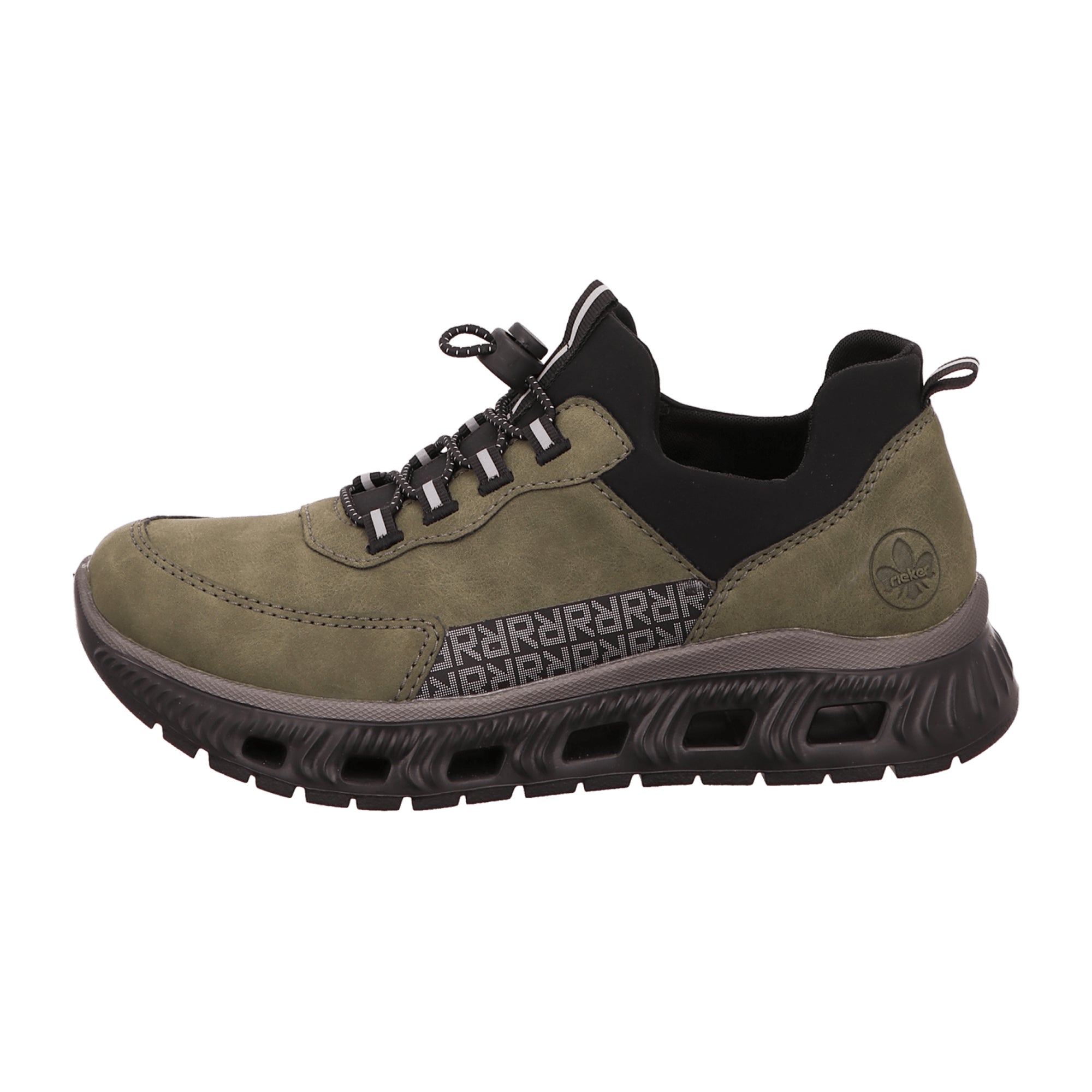 Rieker Women's Olive Casual Shoes with Laces Synthetic Upper Rubber Sole
