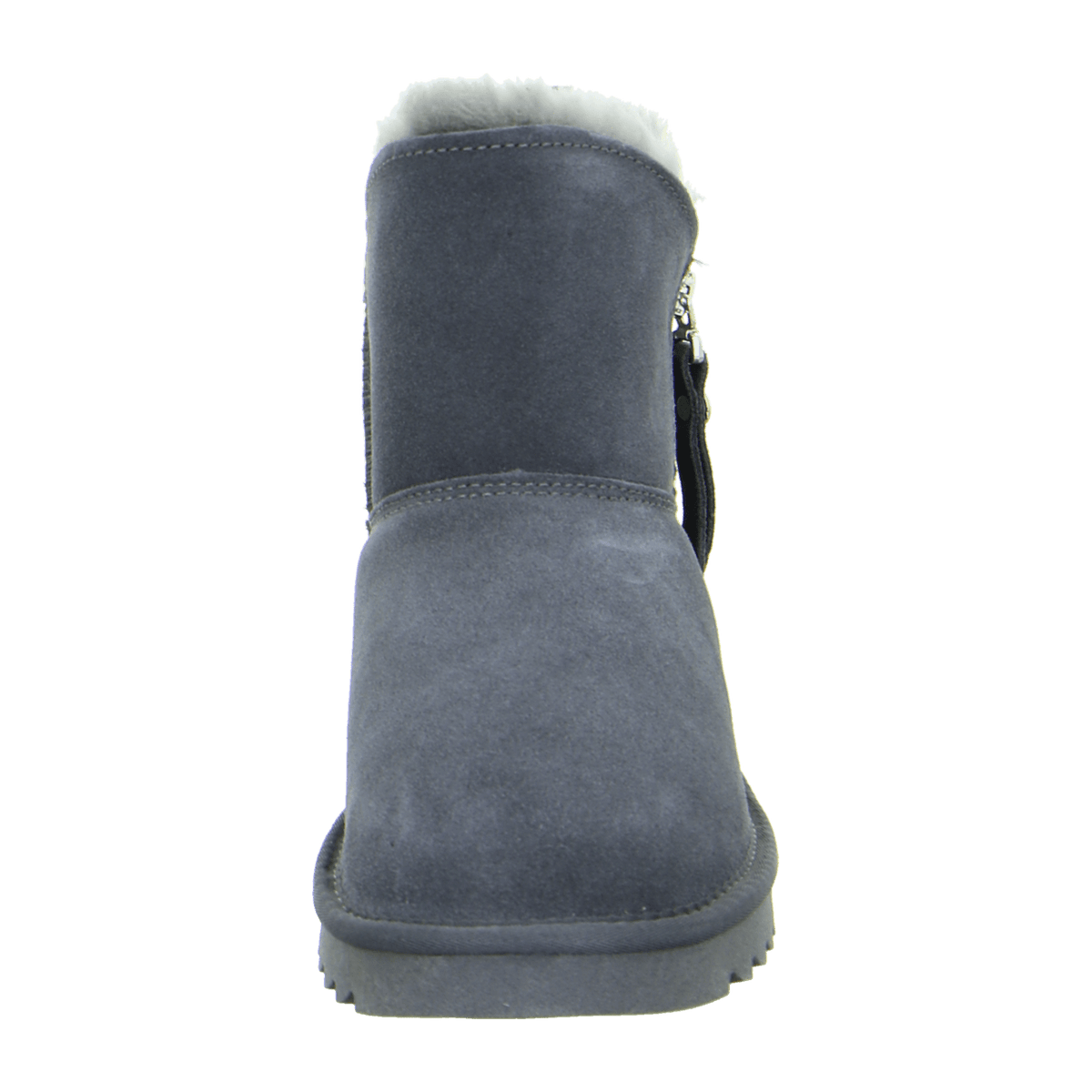 ARA UggKurtGray Women's Velour Leather Slip-On Bootie Gray with Wool Lining and Synthetic Rubber Sole