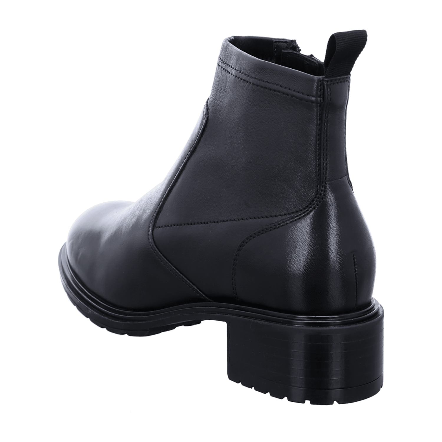 ARA Parker Women's Ankle Boots in Black Synthetic with Pull-On Closure Classic Style Round Toe
