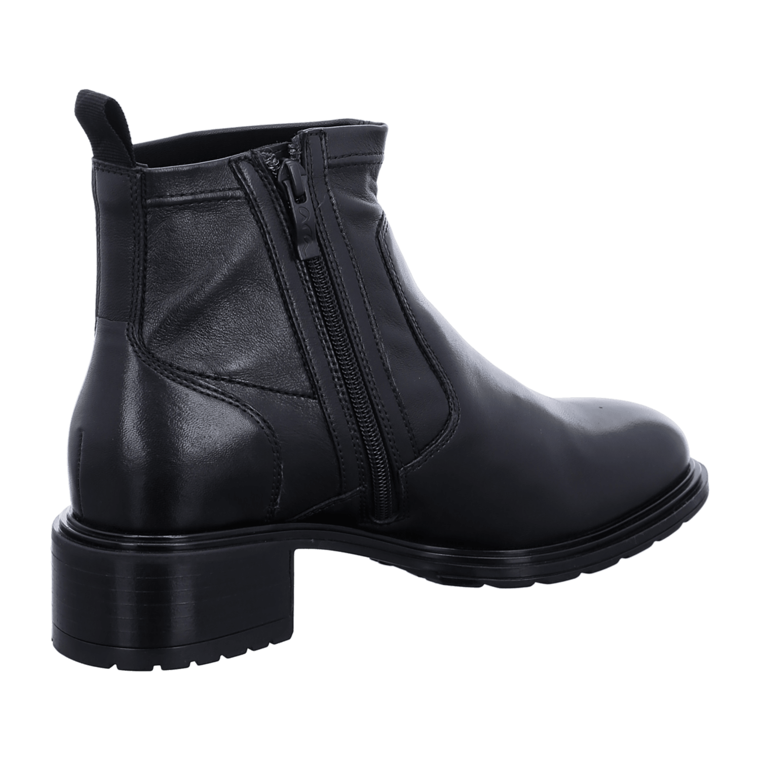 ARA Parker Women's Ankle Boots in Black Synthetic with Pull-On Closure Classic Style Round Toe