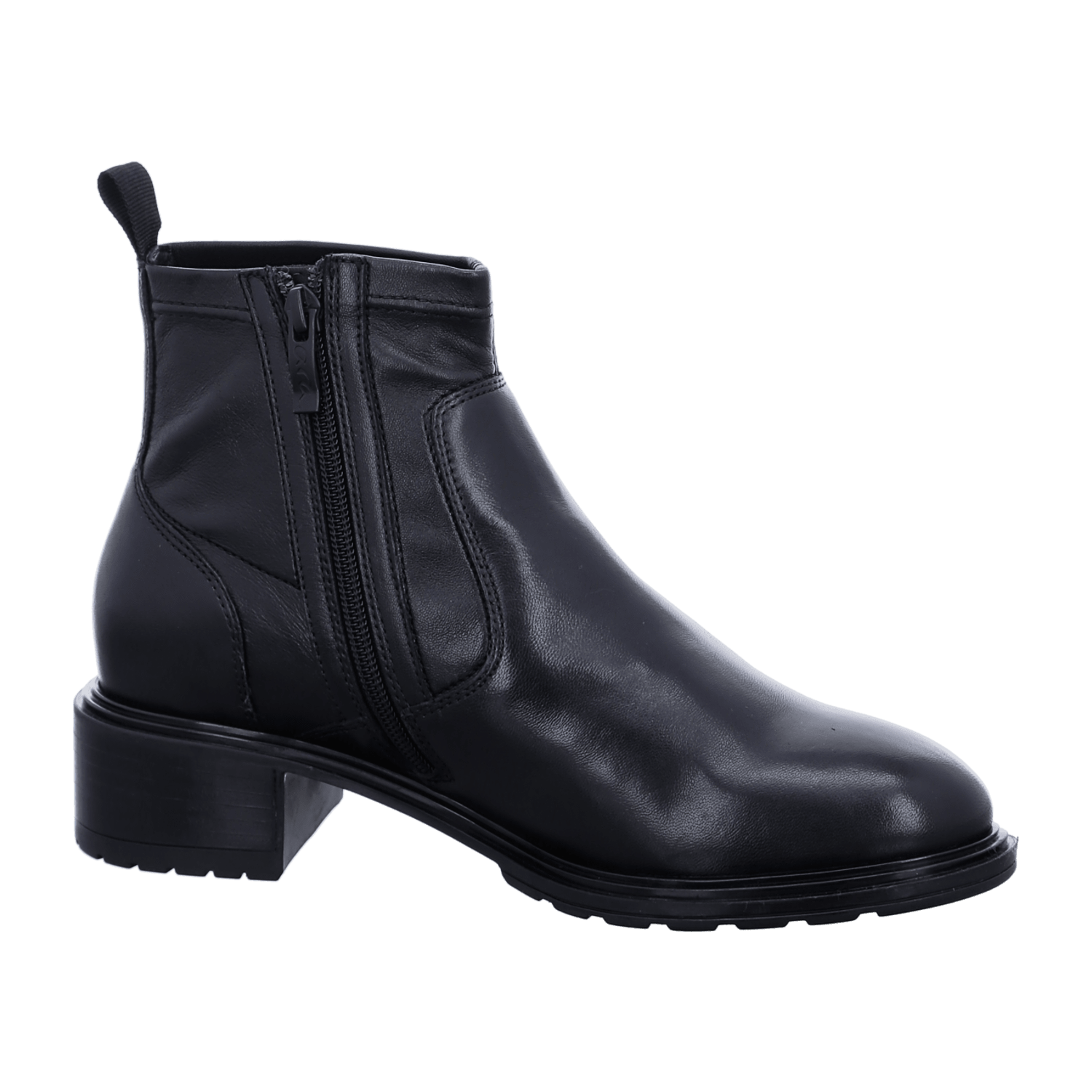 ARA Parker Women's Ankle Boots in Black Synthetic with Pull-On Closure Classic Style Round Toe