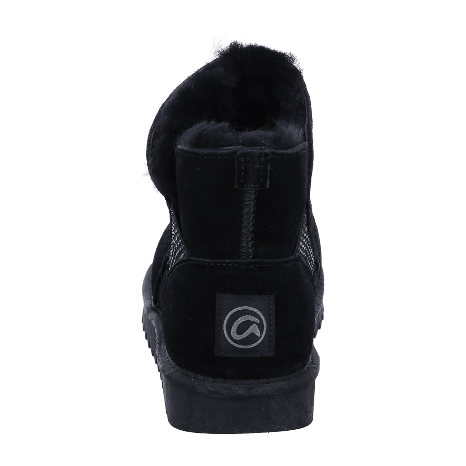 ARA Alaska Women's Slip-On Boots in Velvet Leather with Wool Lining, Modern Style Black Winter Boots