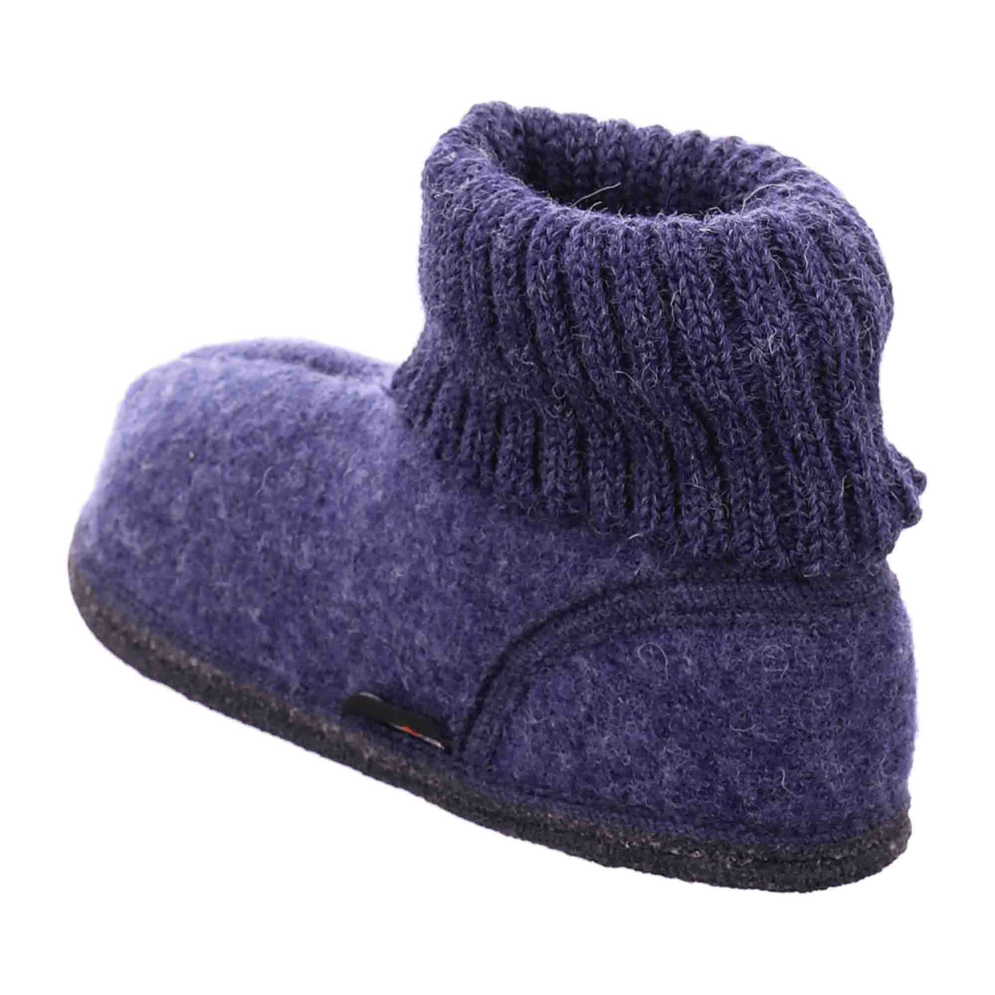 Haflinger Men's Slippers - Stylish Blue Comfort Footwear