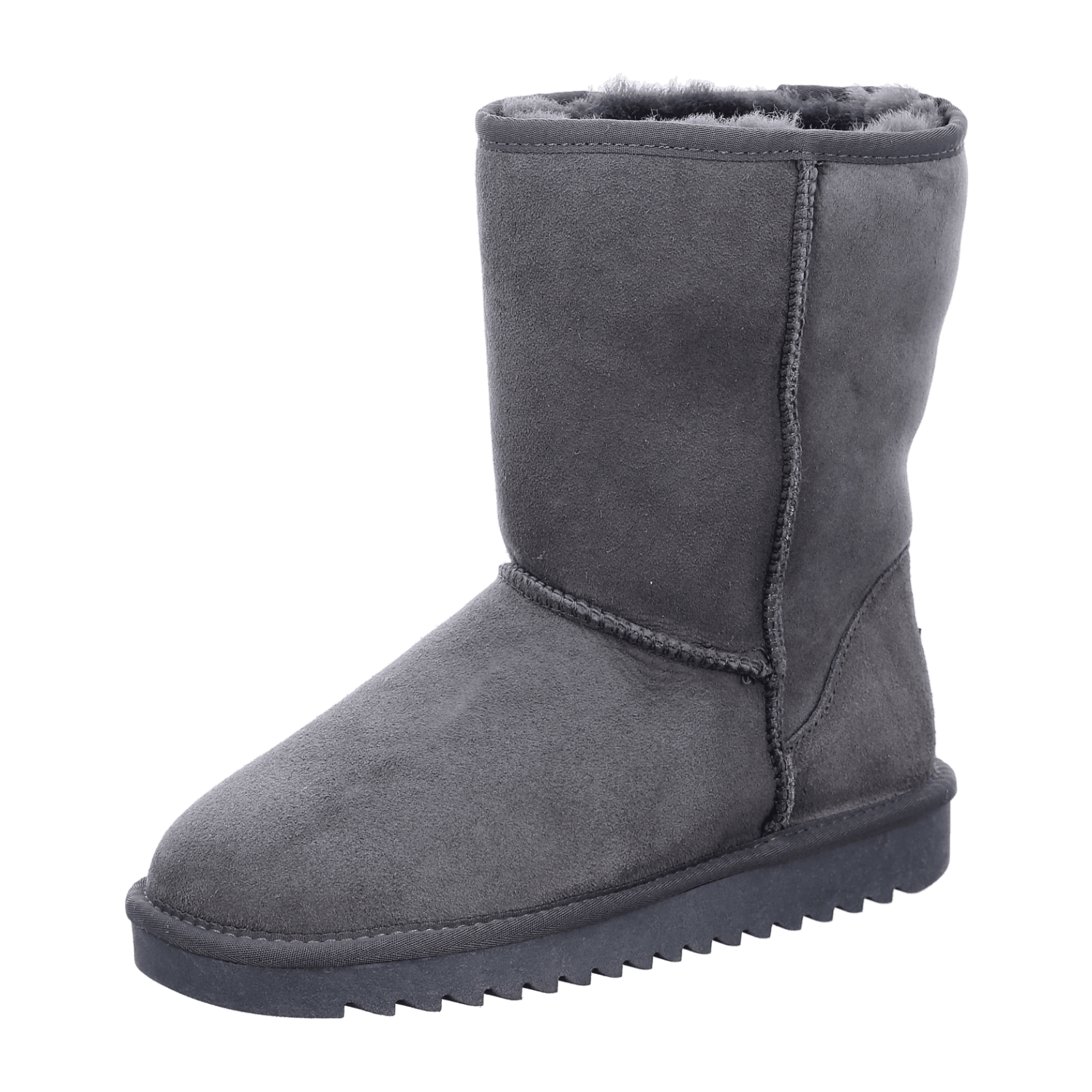 ARA ALASKA Women's Slip-On Winter Boots in Velour Leather with Wool Lining, Grey Modern