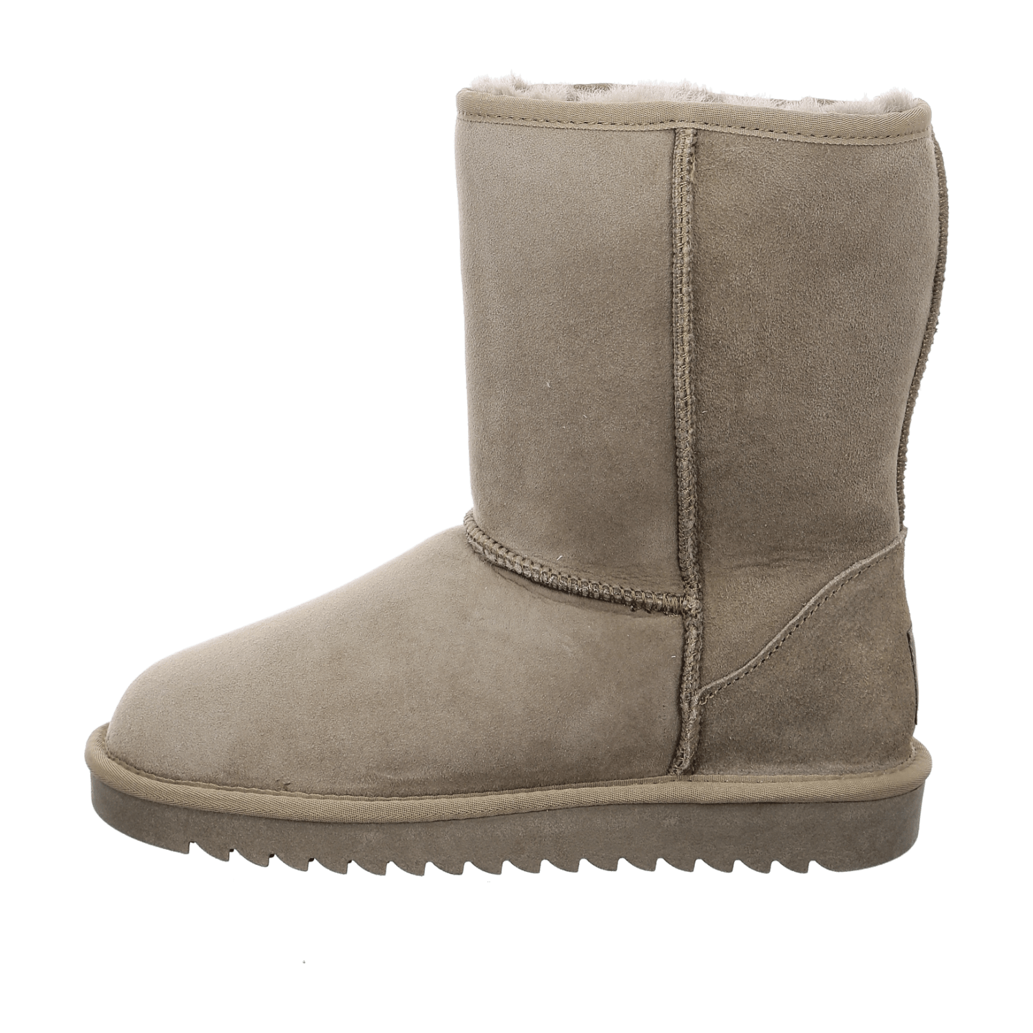 ARA ALASKA Women's Slip-On Bootie in Suede Leather with Wool Lining in Beige Modern Style with Round Toe