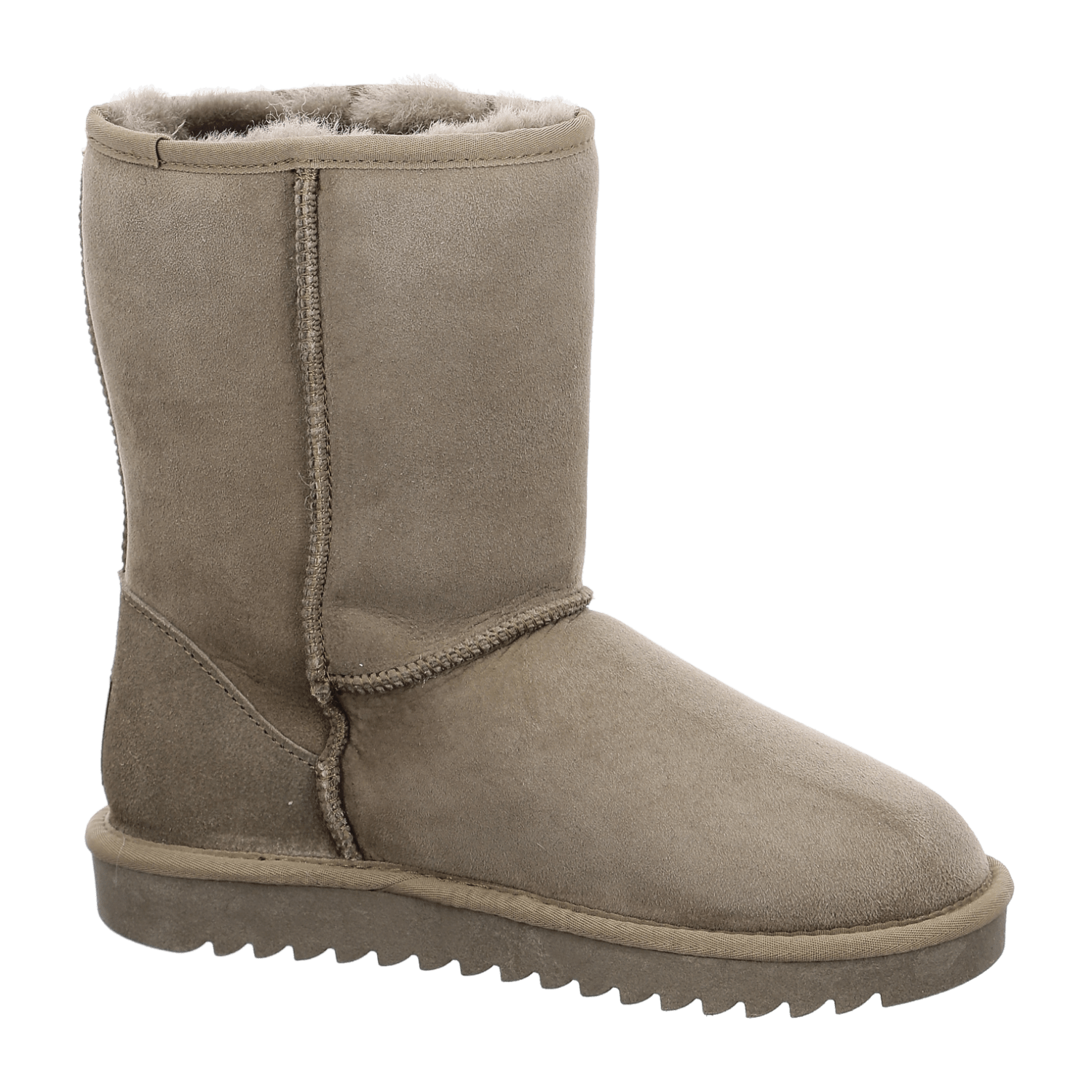 ARA ALASKA Women's Slip-On Bootie in Suede Leather with Wool Lining in Beige Modern Style with Round Toe - Bartel-Shop
