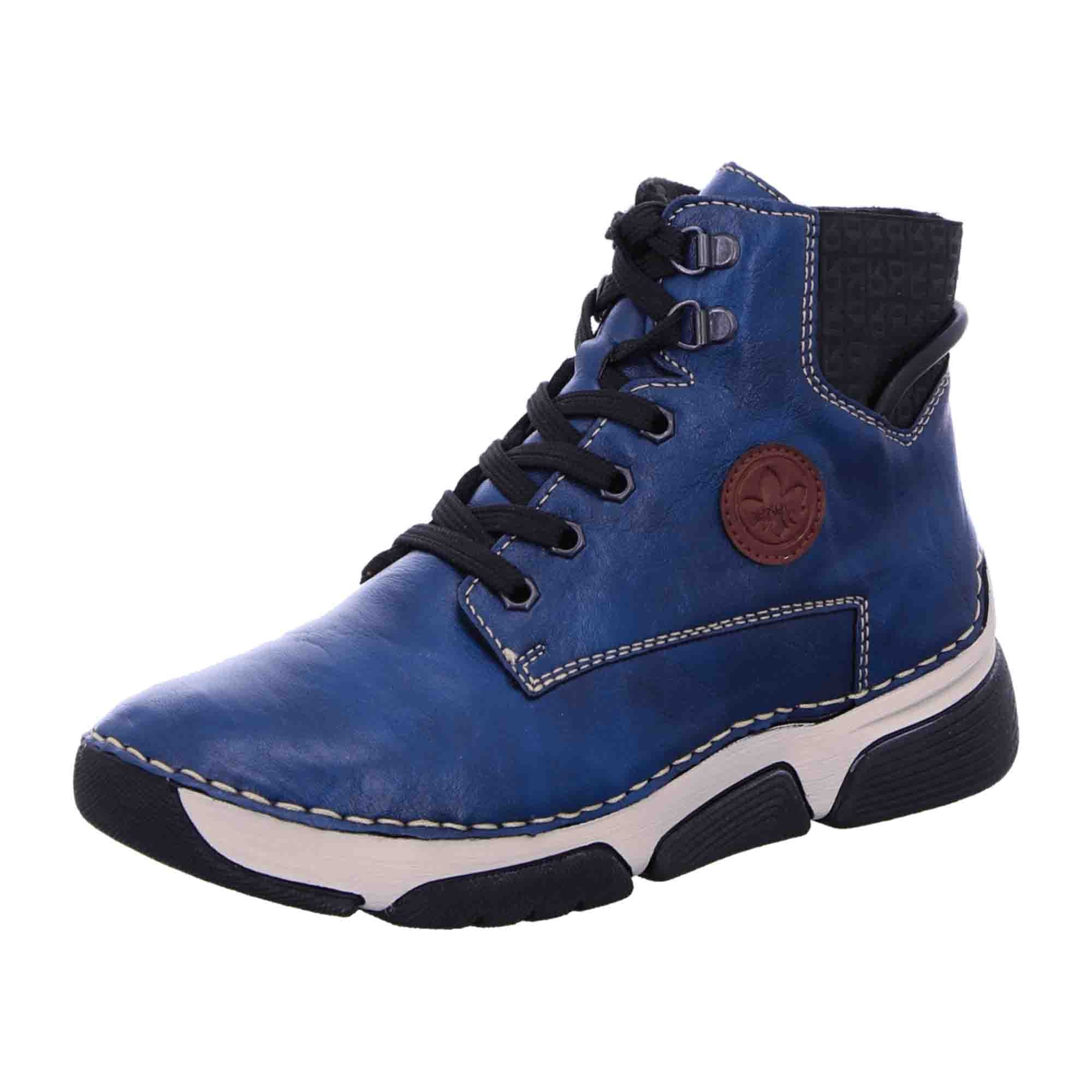 Rieker 45943-12 Blue Women's Shoes Faux Leather Textile Fall Winter