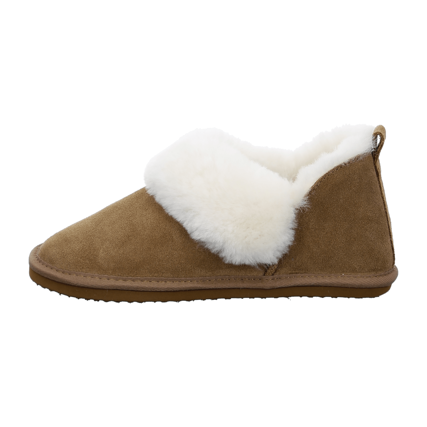 ARA Cosy Women's Slipper in Brown Velour Leather with Fur Lining and Round Toe