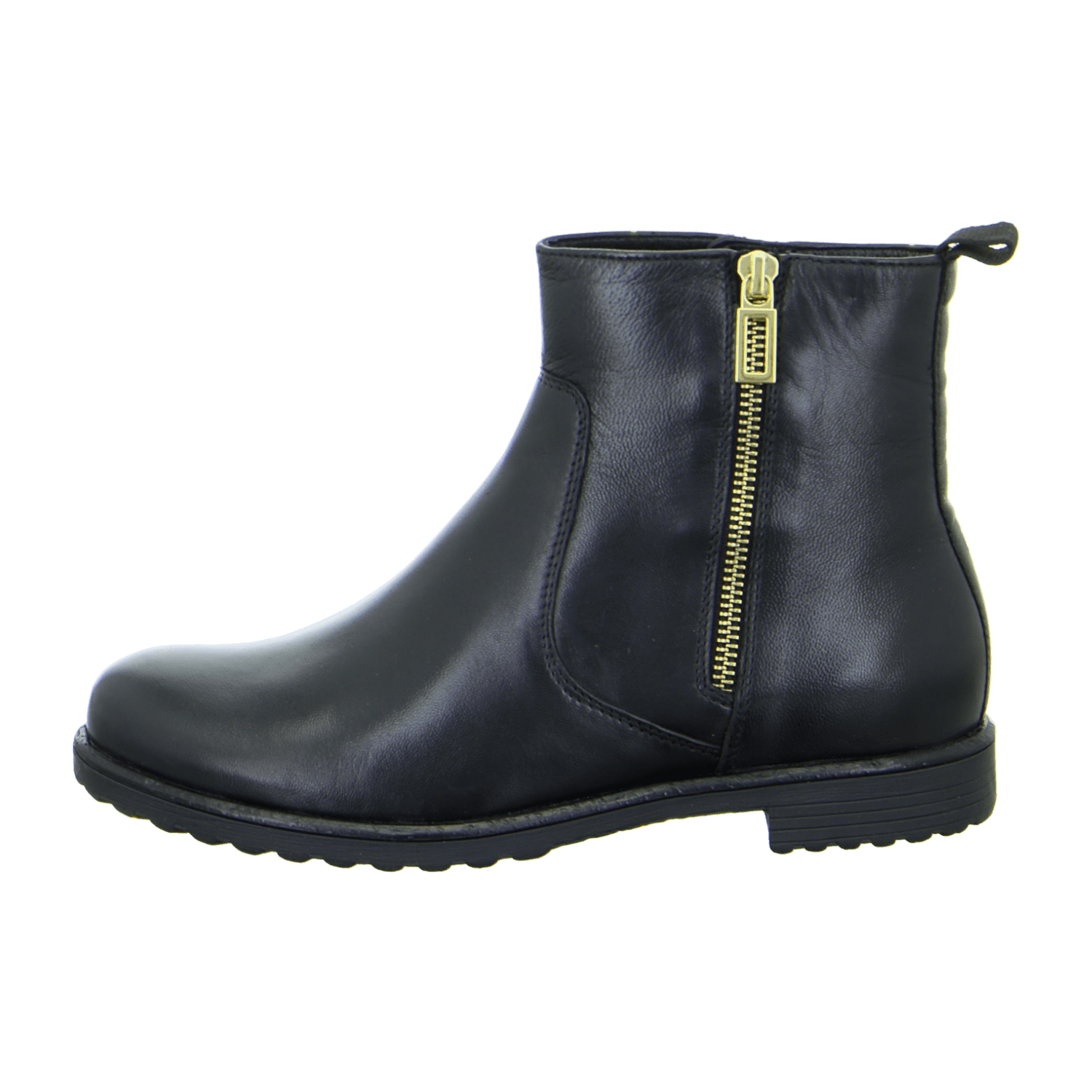 ARA Women's Smooth Leather Slip-On Chelsea Boots Modern Black